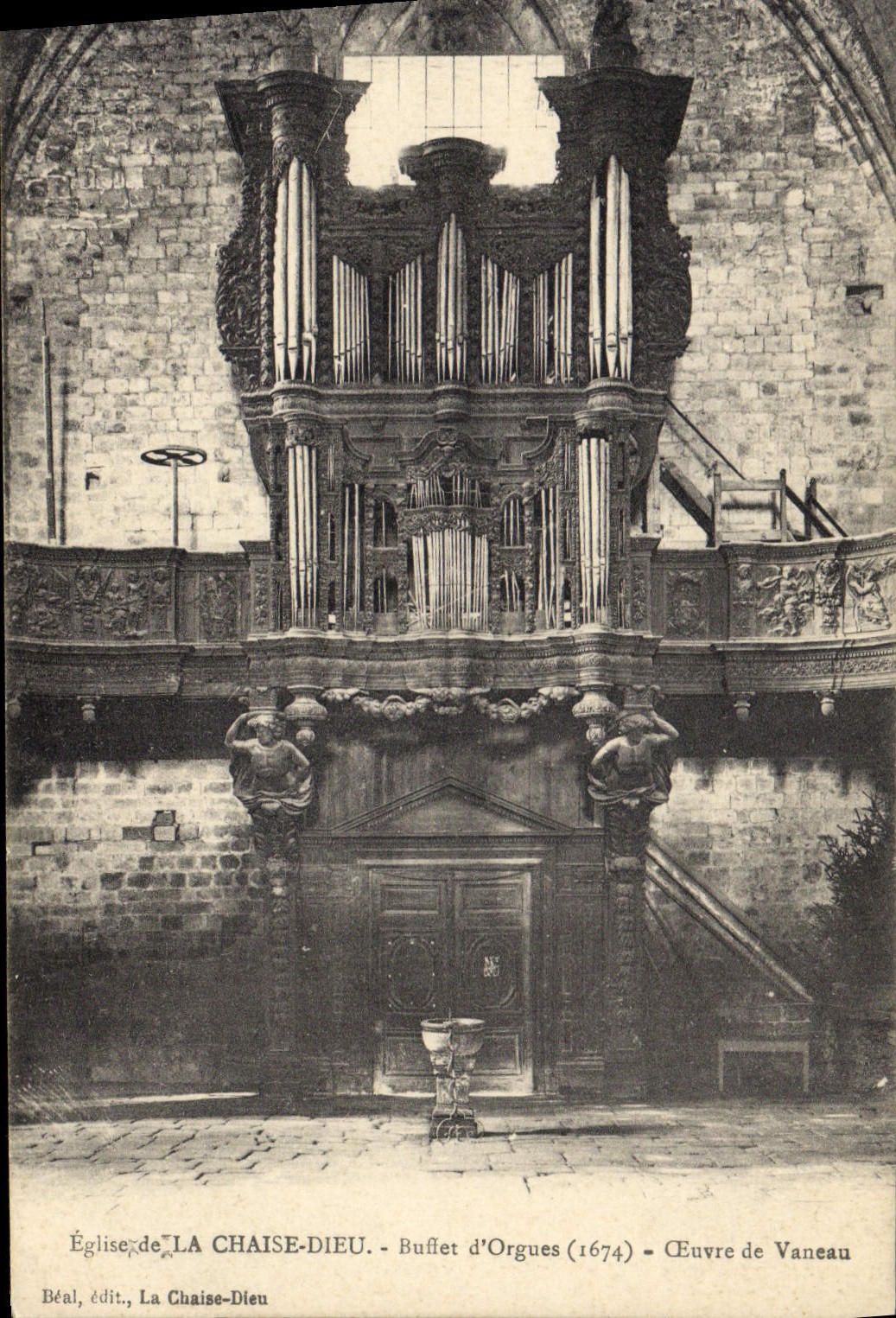 CPA Orgue Eglise de la Chaise Dieu Buffet d'orgues Oeuvre de Vaneau