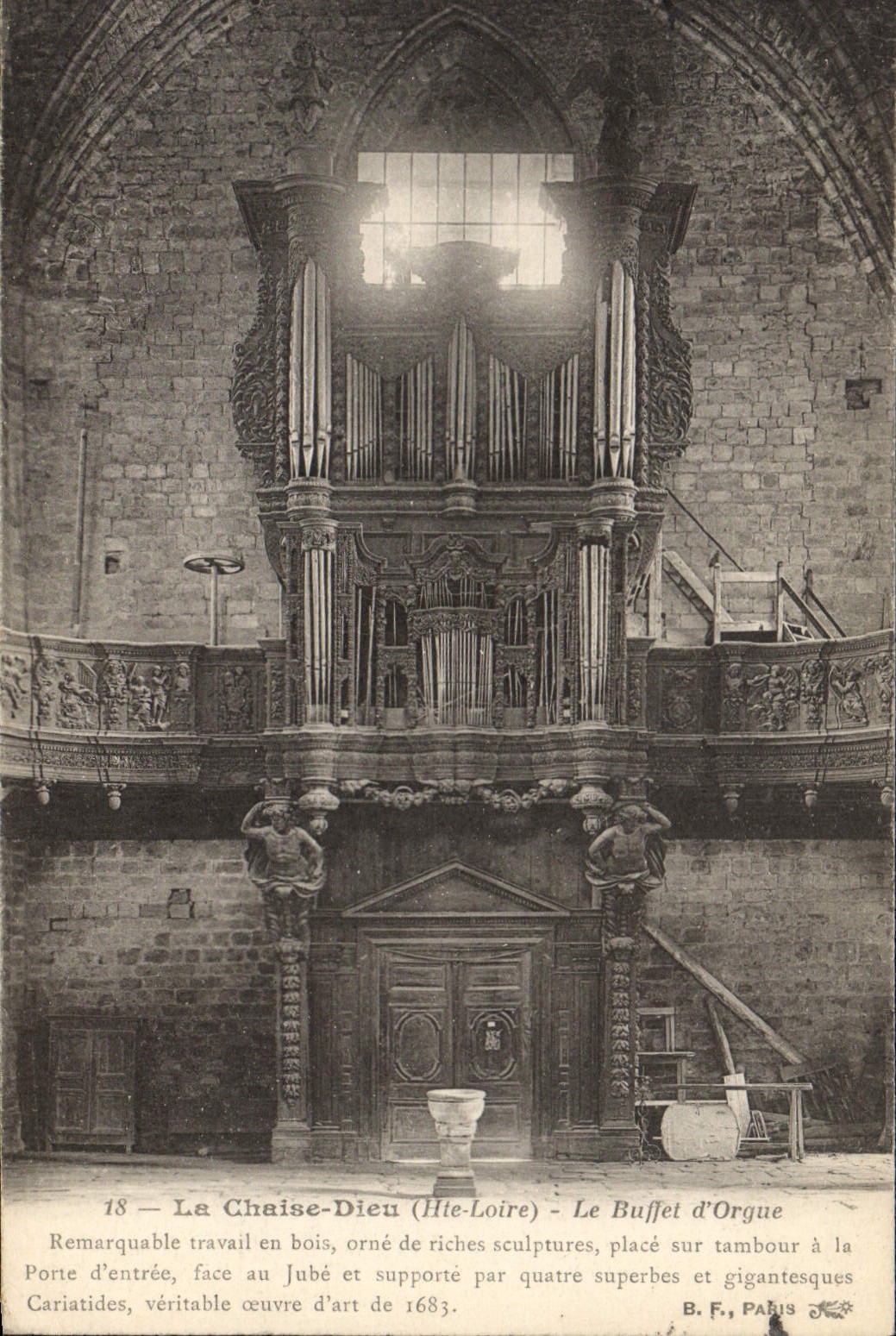 CPA Orgue La Chaise Dieu Le buffet d'orgue