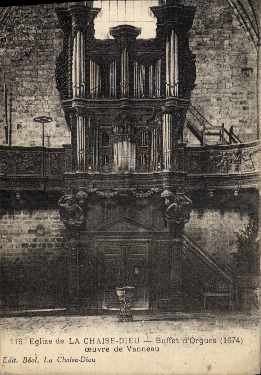 CPA Orgue Eglise de la Chaise Dieu Buffet d'orgues Oeuvre de Vanneau