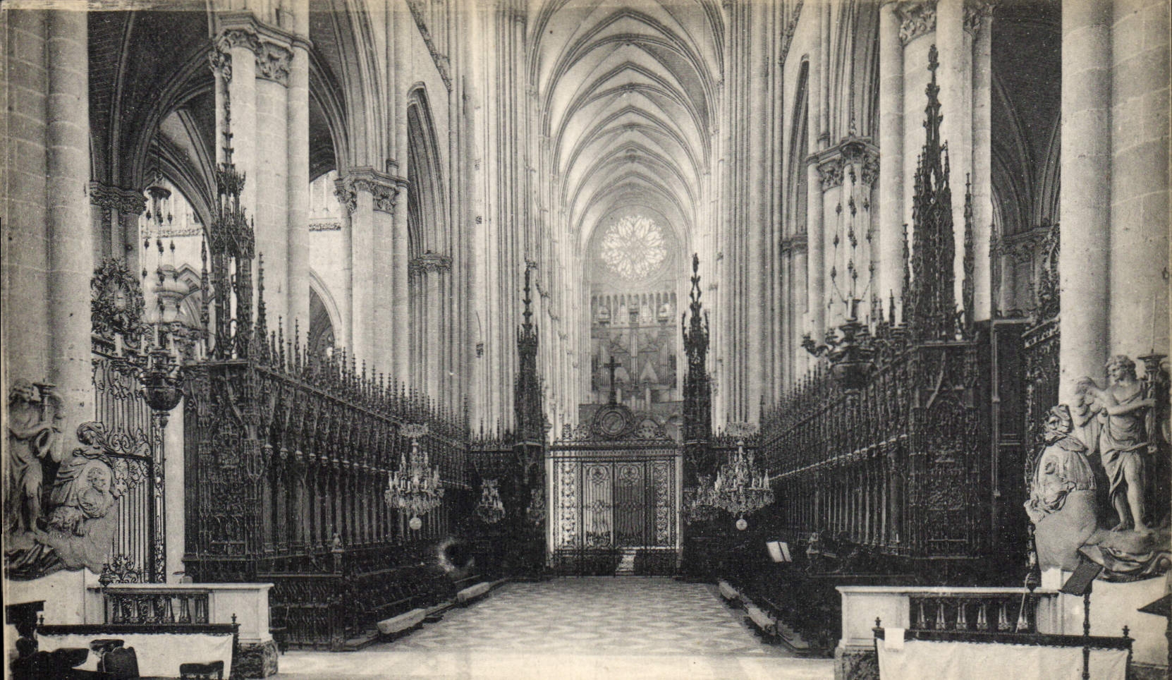 Postal Órgano Amiens la catedral el coro y las paradas krj'sjmoy