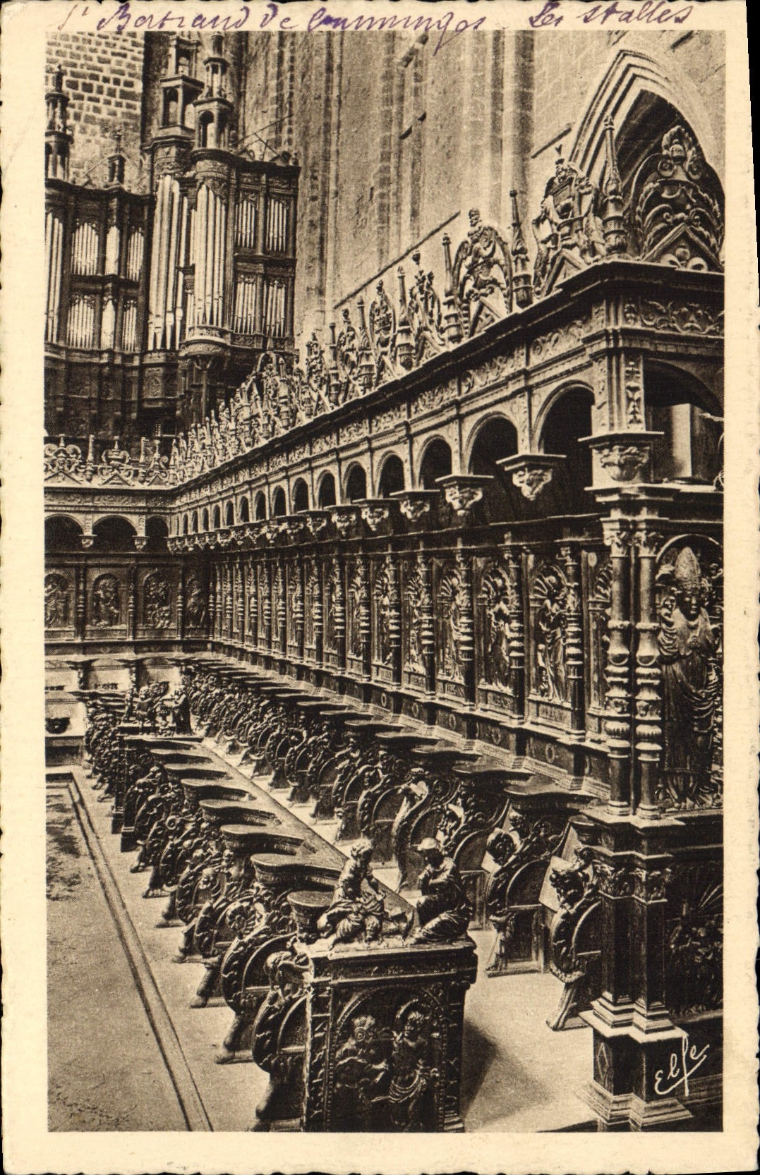 Postal Órgano San Beltrán de Comminges las paradas krj'sjmoy y órganos