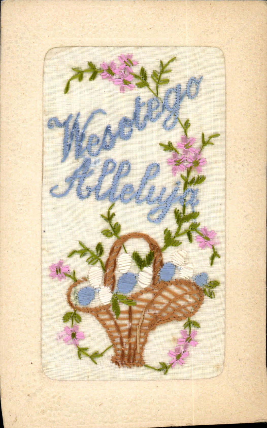 CPA Fantaisie Tissee Wesotego Alleluya