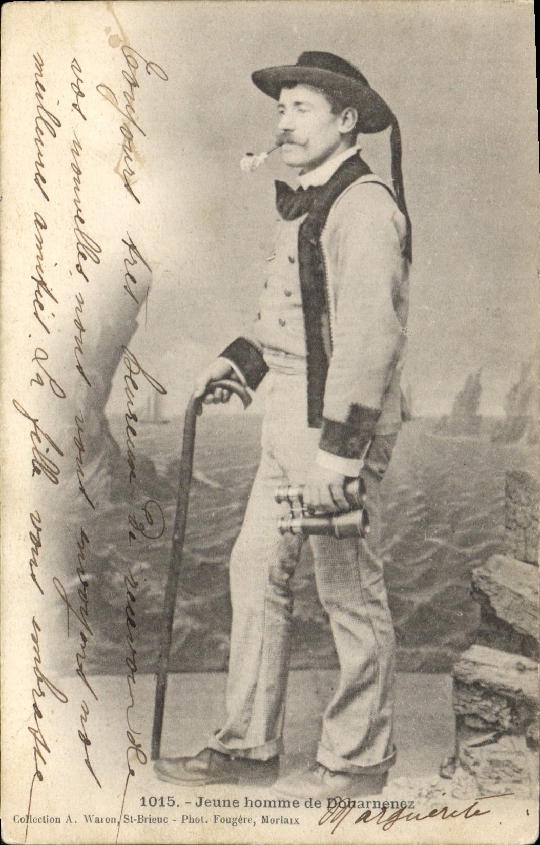 Vintage Postcard Folklore Young man of Douarnenez