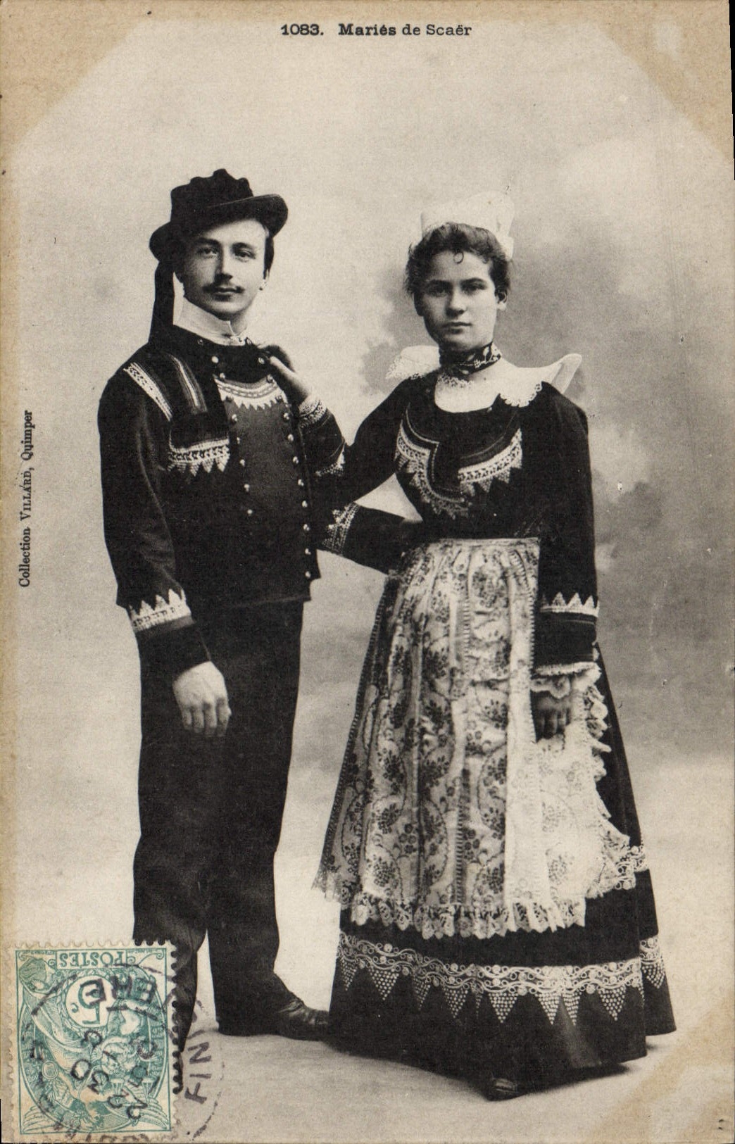 CPA Folklore Maries de Scaer Mariage