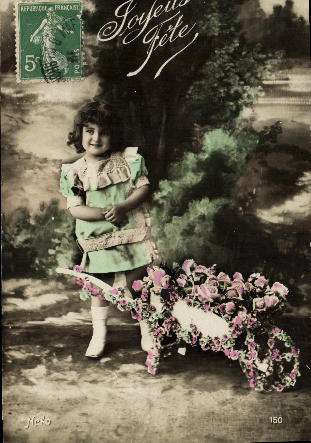 CPA Brouette Fantaisie Enfant 