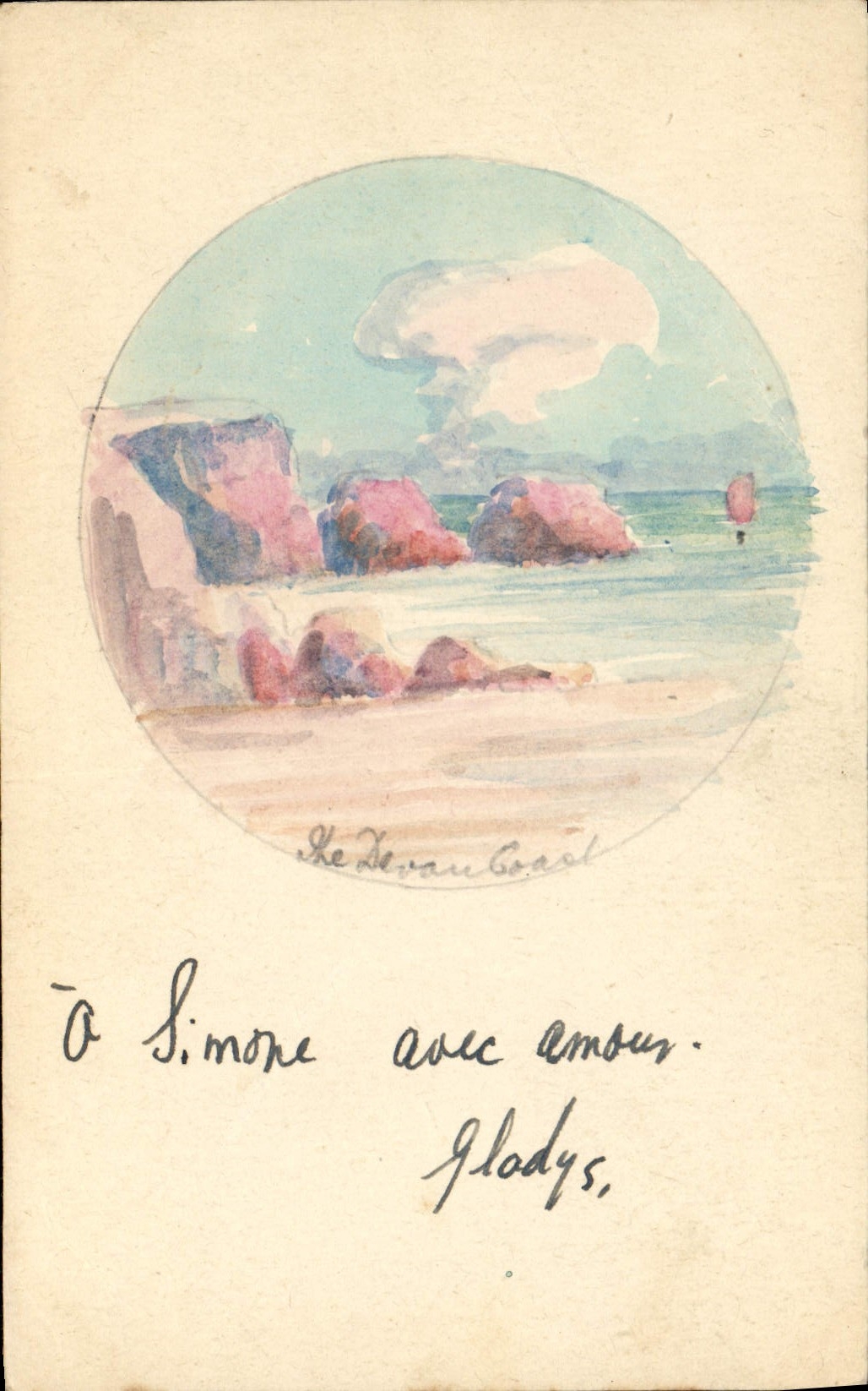 CPA Fantaisie Paysage (dessin a la main) 