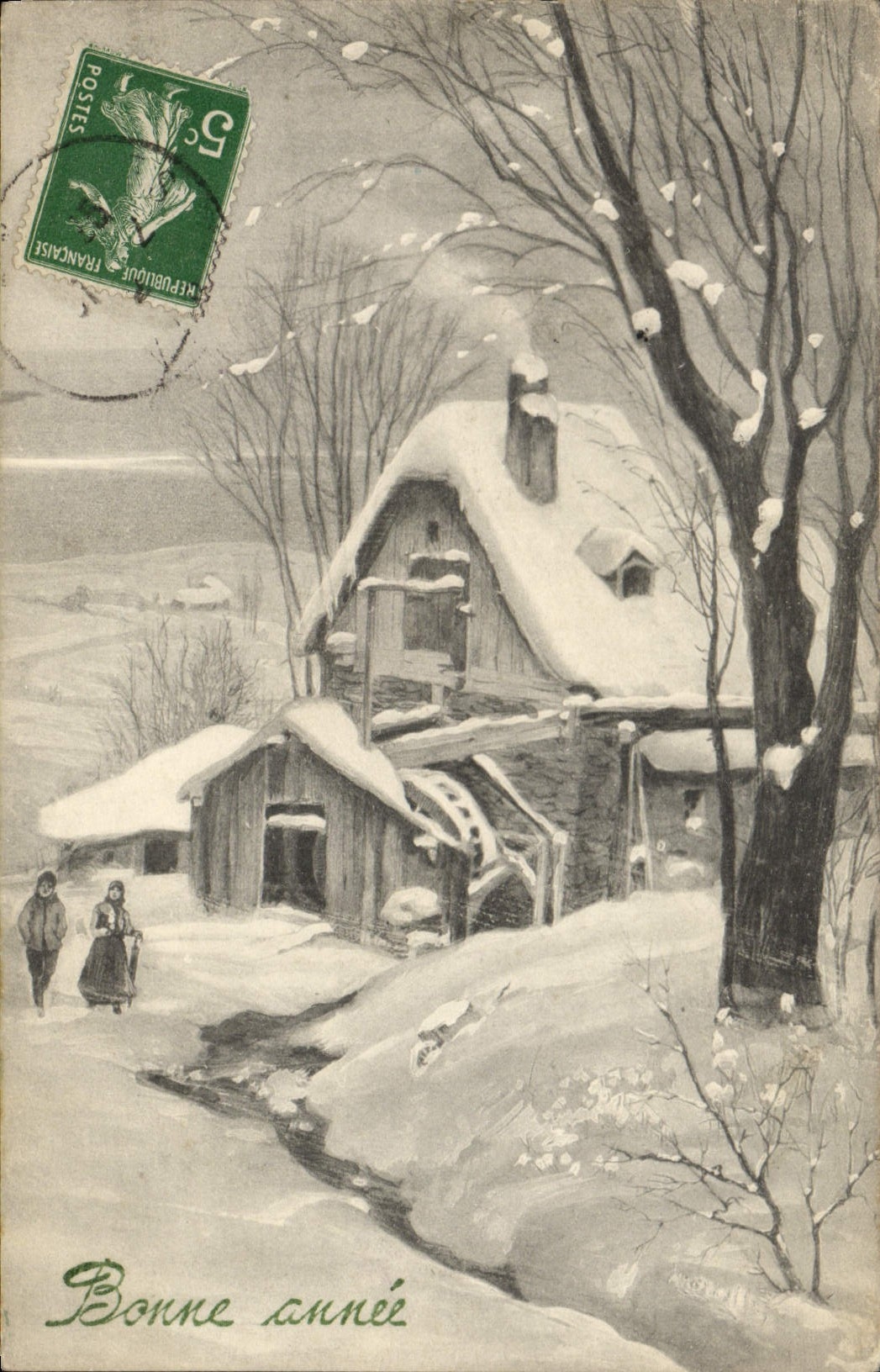 CPA Fantaisie Bonne annee 