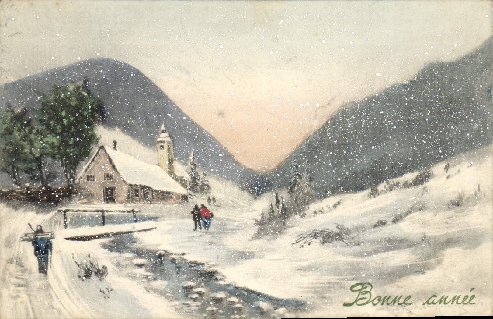 CPA Fantaisie Bonne annee 