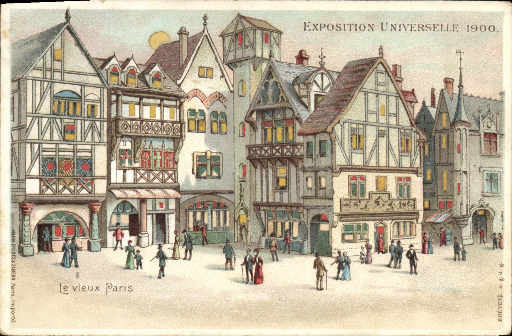 CPA Carte transparente Exposition Universelle 1900 Le vieux Paris 