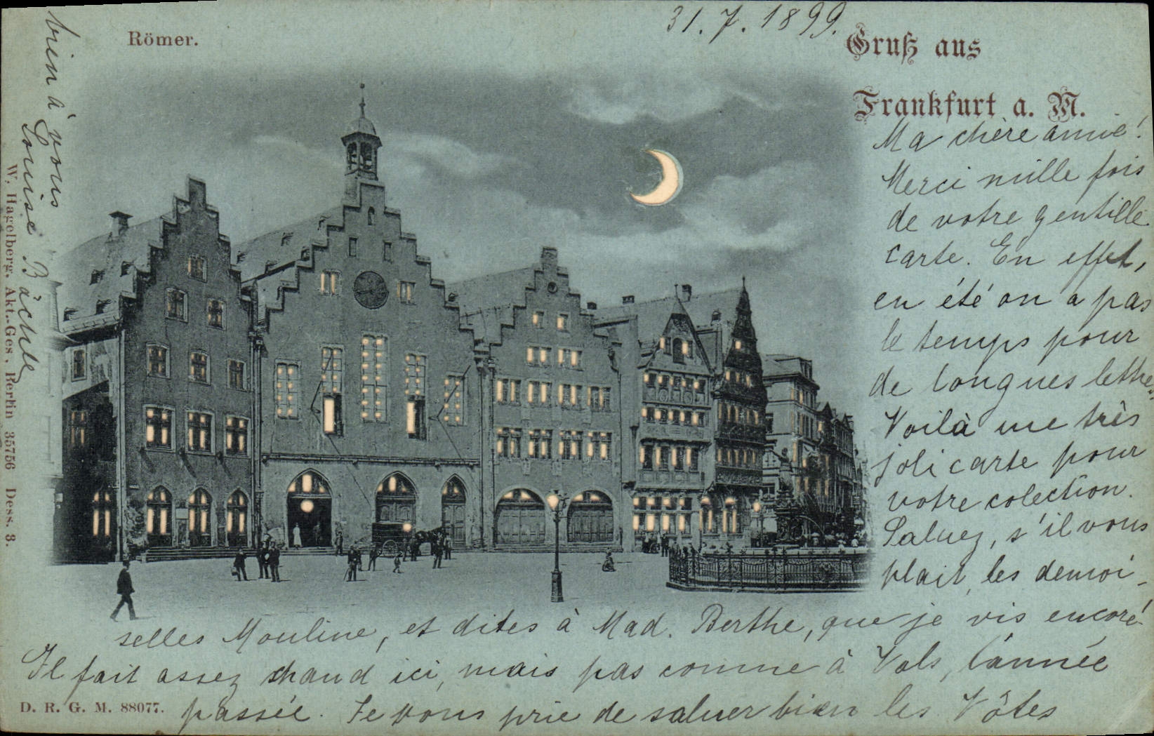 CPA Carte transparente Frankfurt 