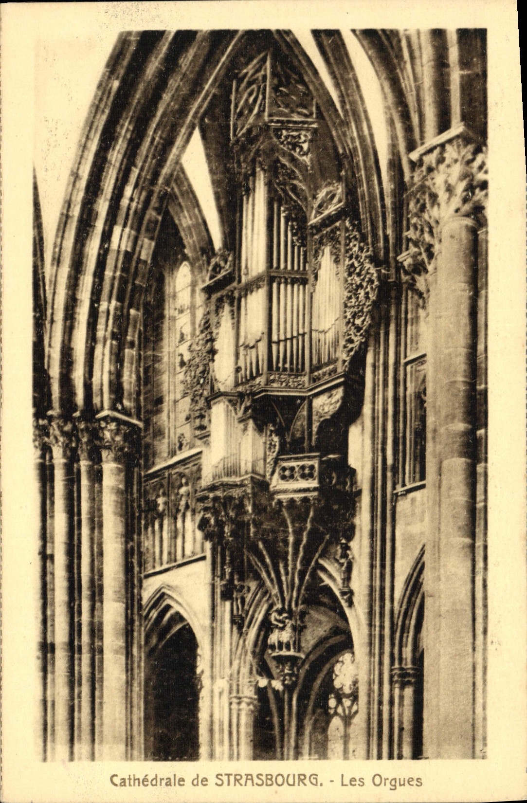 Postal Órgano Catedral de Estrasburgo los órganos