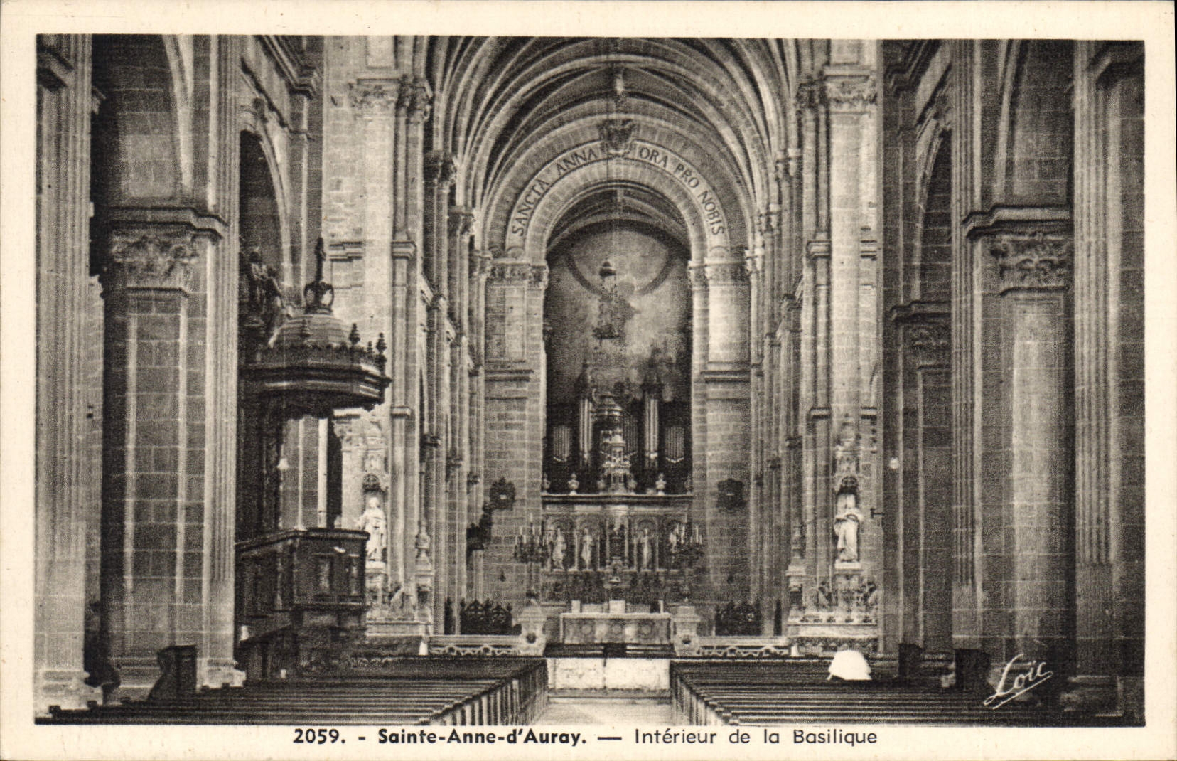 CPA Orgue Sainte Anne d'Auray Interieur de la basilique