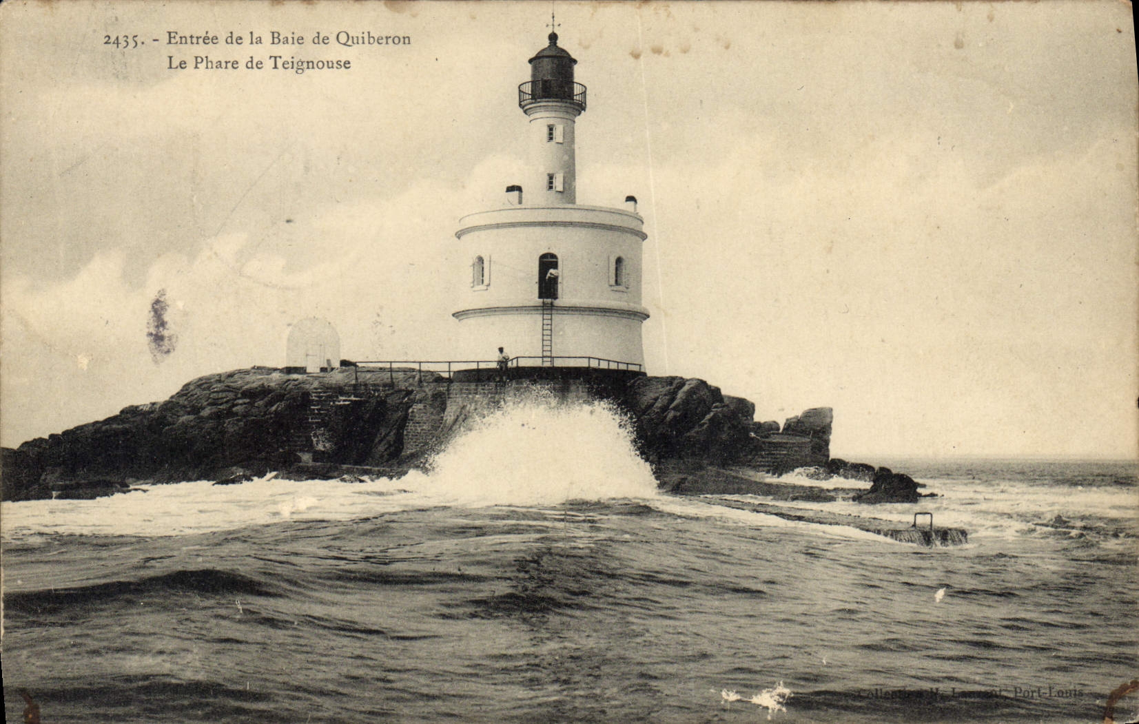 CPA Phare Entree de la baie de Quiberon Le phare de Teignouse
