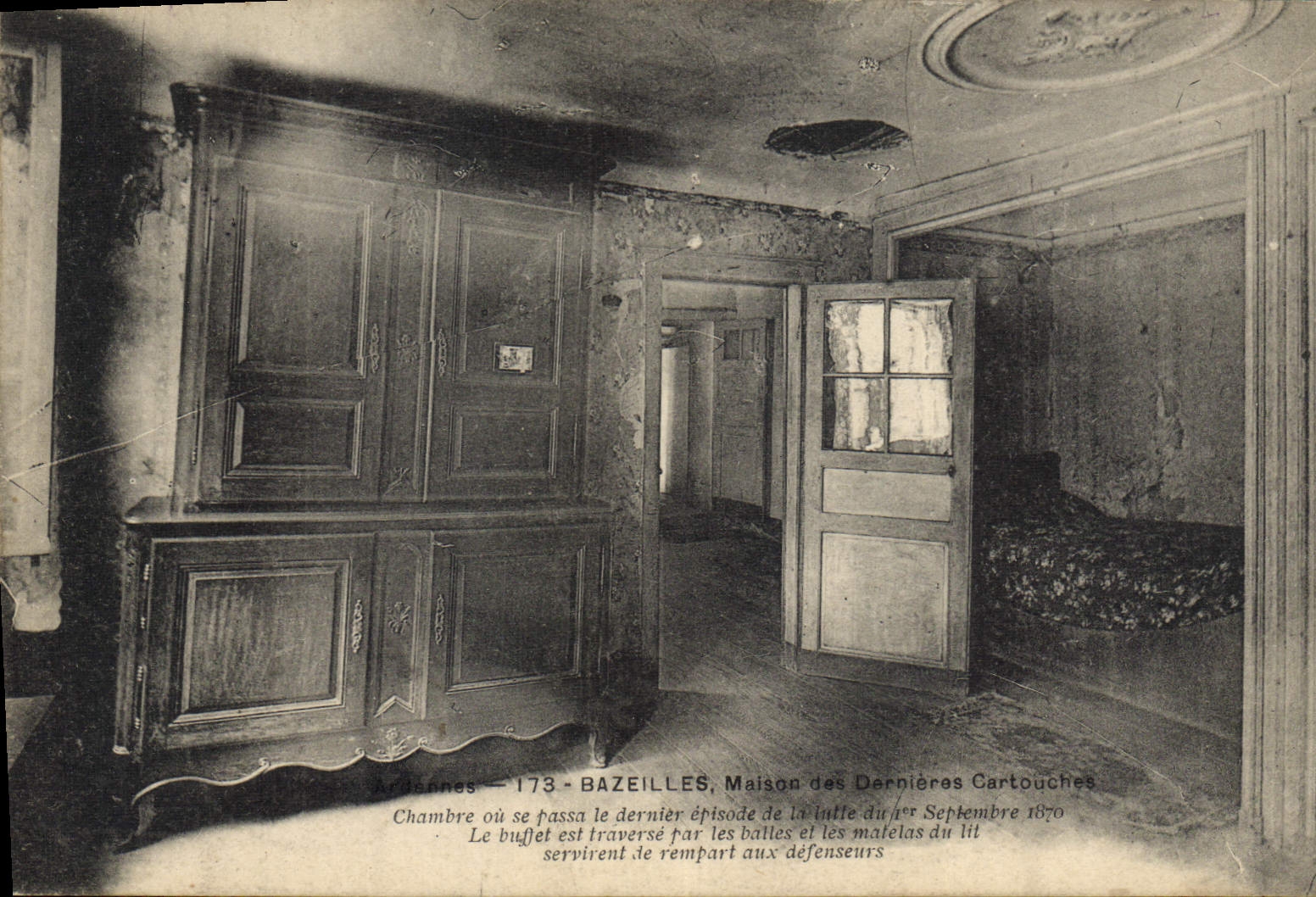 CPA Militaria Guerre de de 1870 Bazeilles Maison des dernieres cartouches