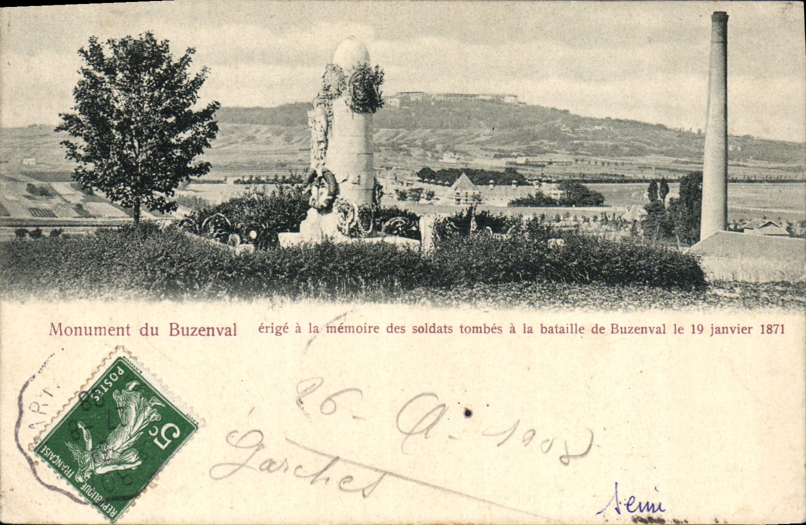 CPA Militaria Guerre de de 1870 Monument du Buzenval