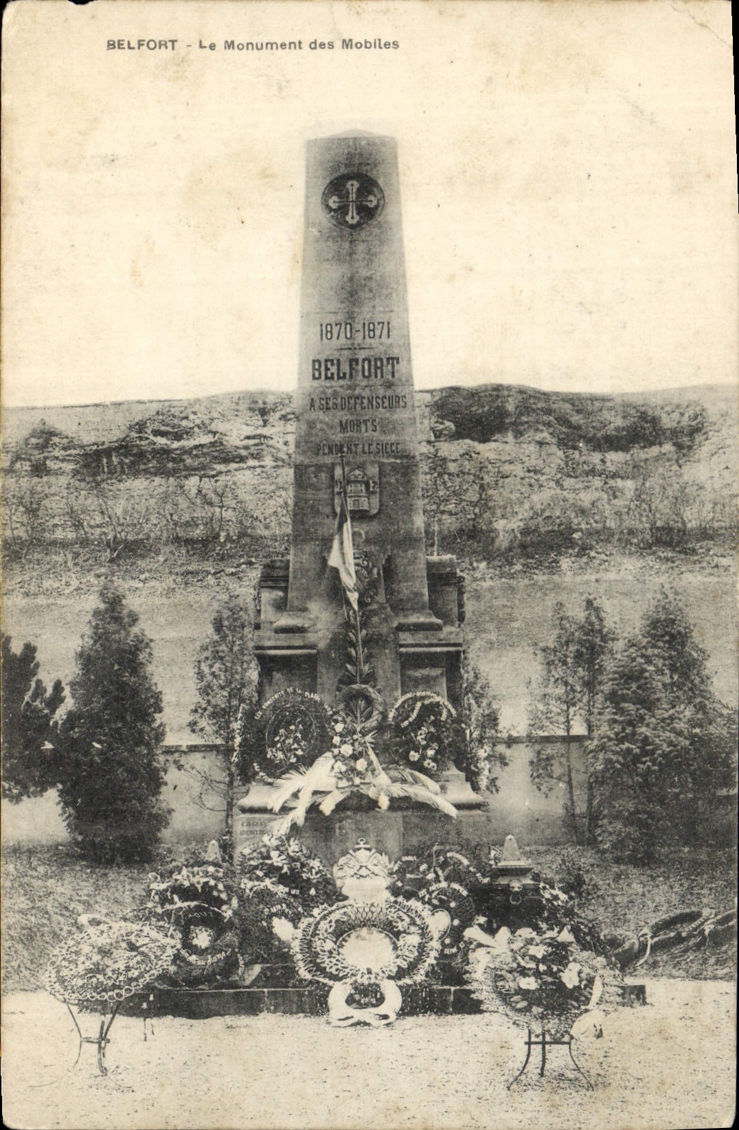 Vintage Postcard Militaria War of 1870 Belfort the monument of the mobiles