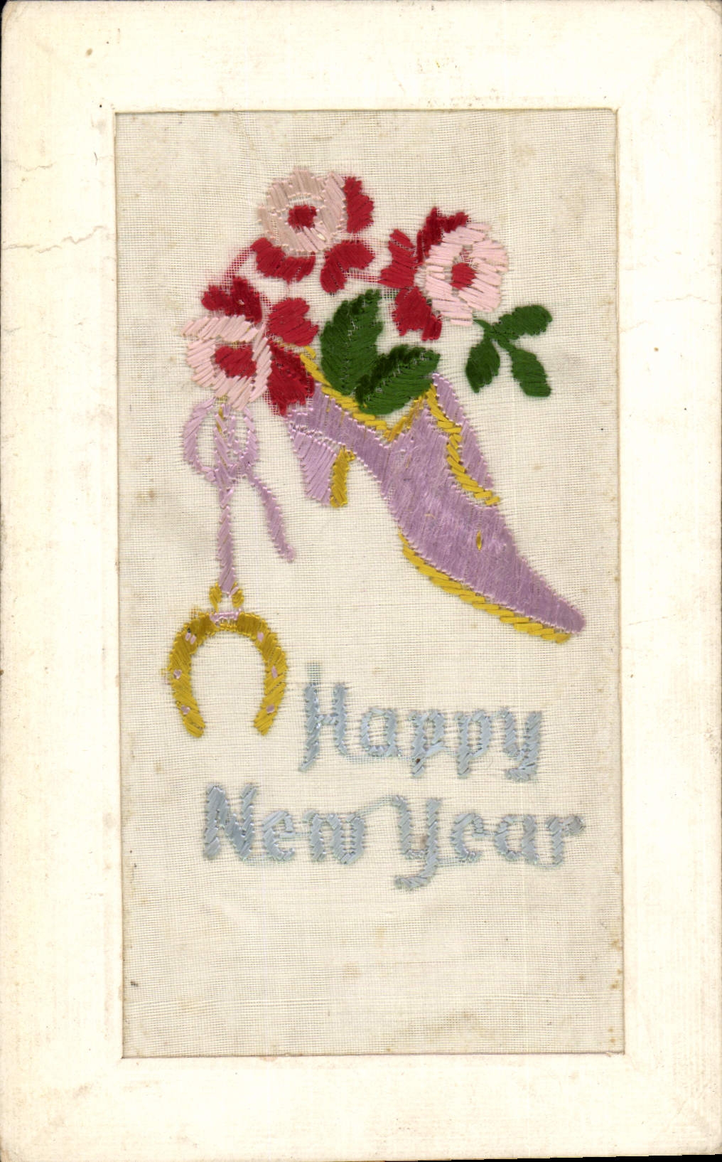 Vintage Postcard Fantaisie Toilee Chaussure Horseshoe