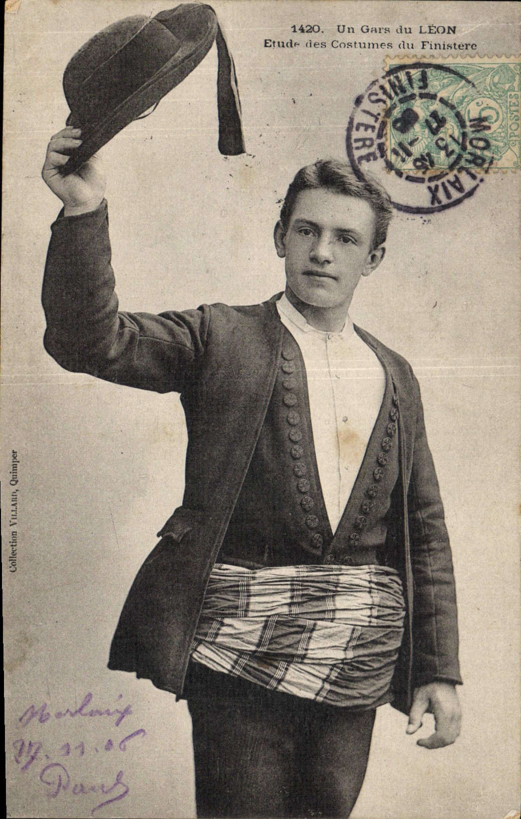 CPA Folklore Un gars du Leon 