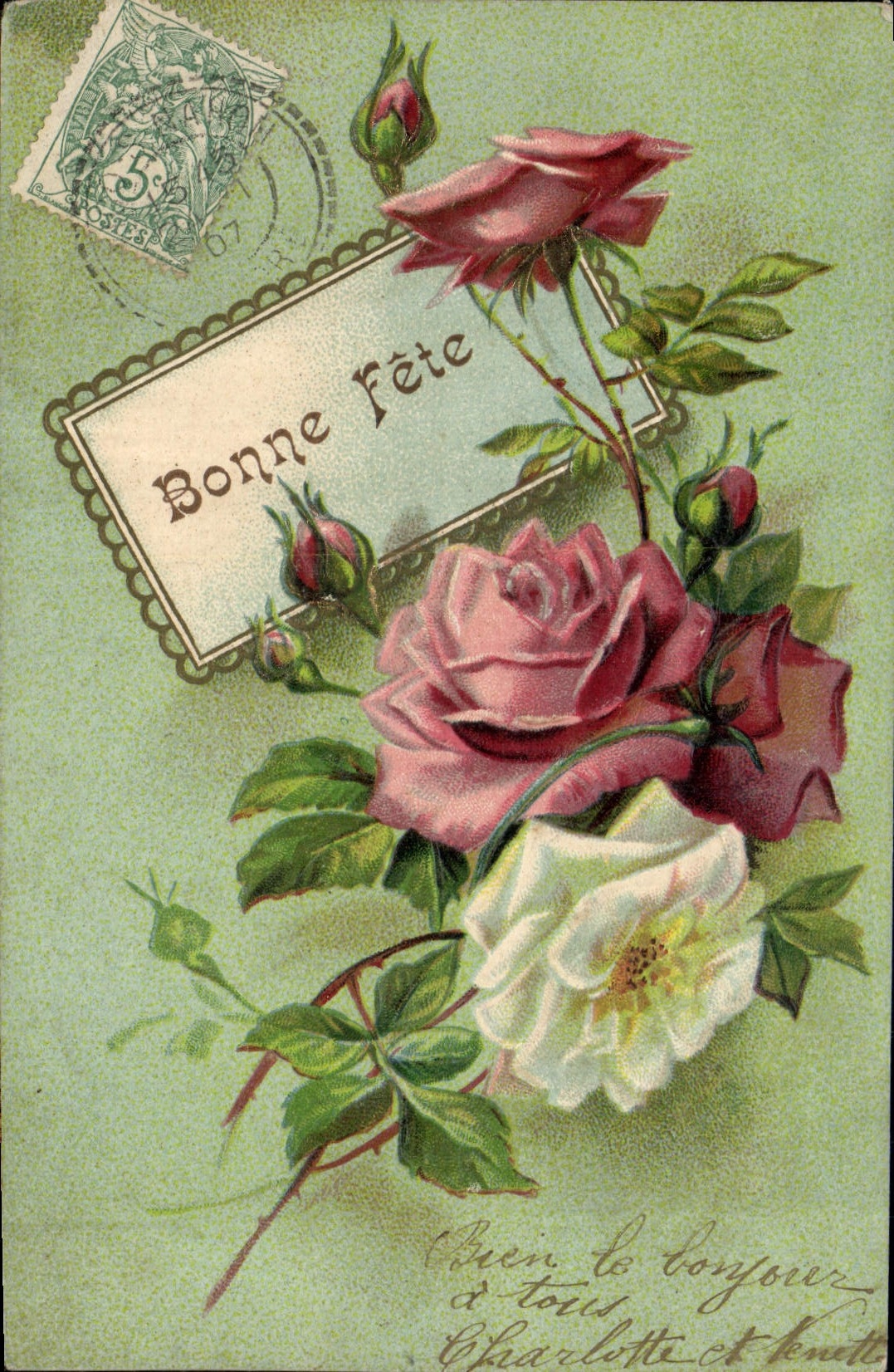 CPA Fantaisie Fleurs 