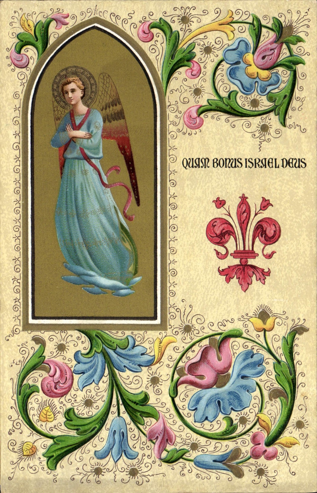 CPA Fantaisie Fleurs Ange