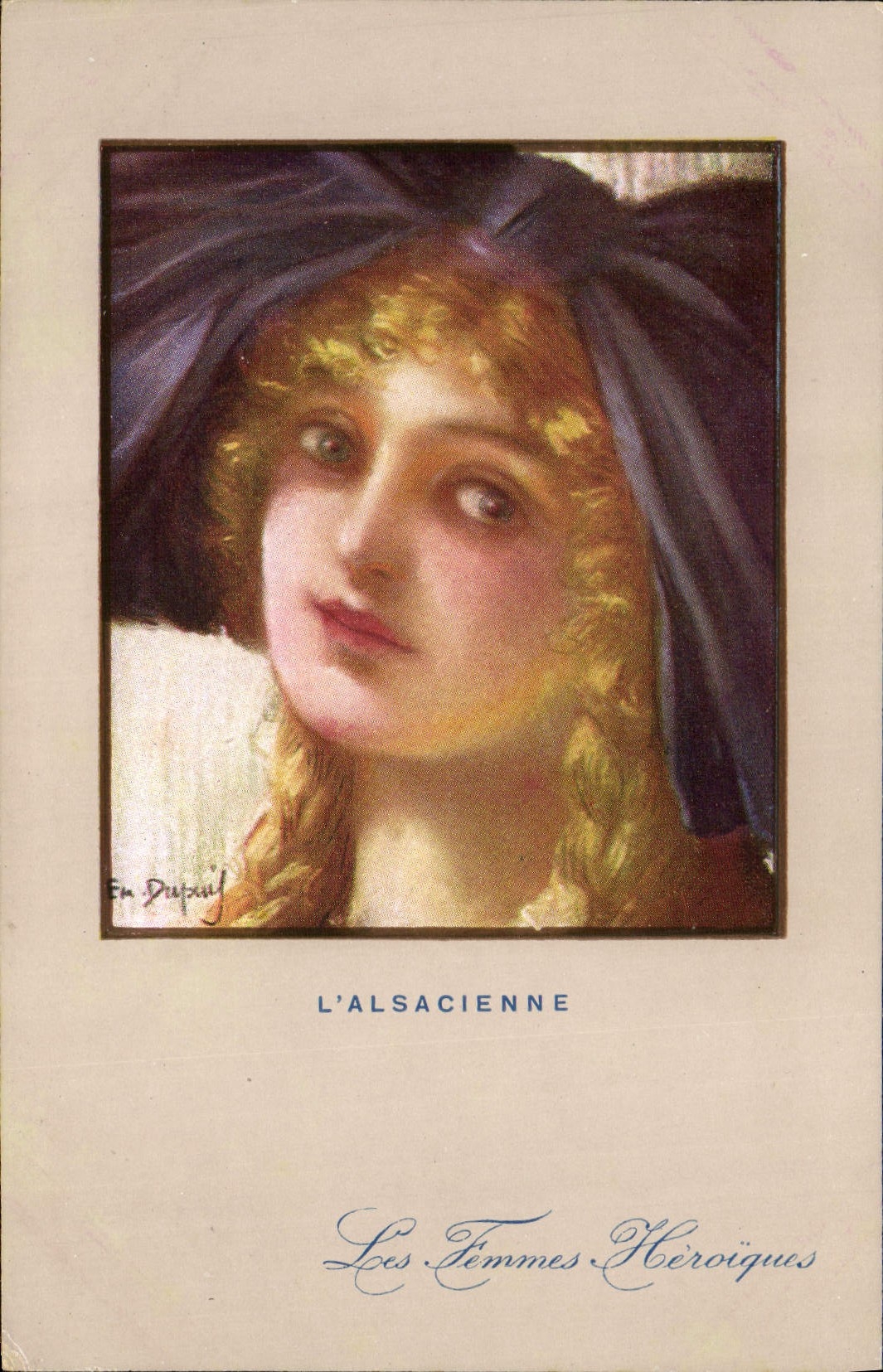 CPA Fantaisie Illustrateur Dupuis L'Alsacienne Alsace