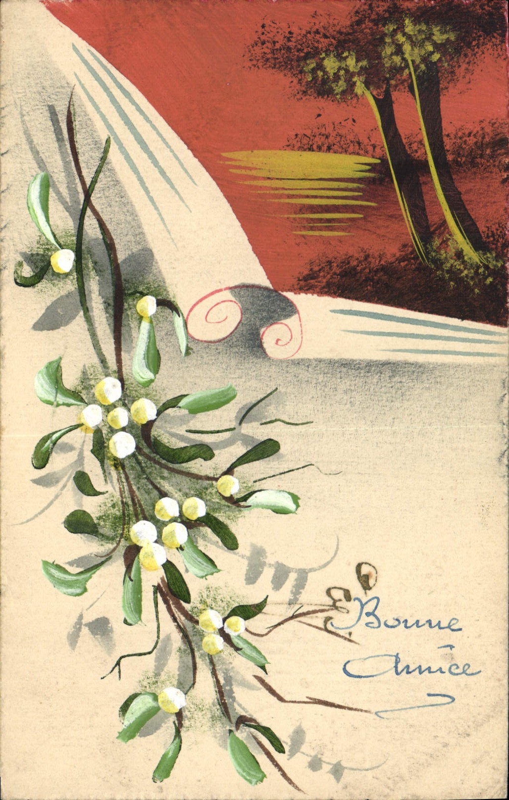 CPA Fantaisie (dessin a la main) Paysage