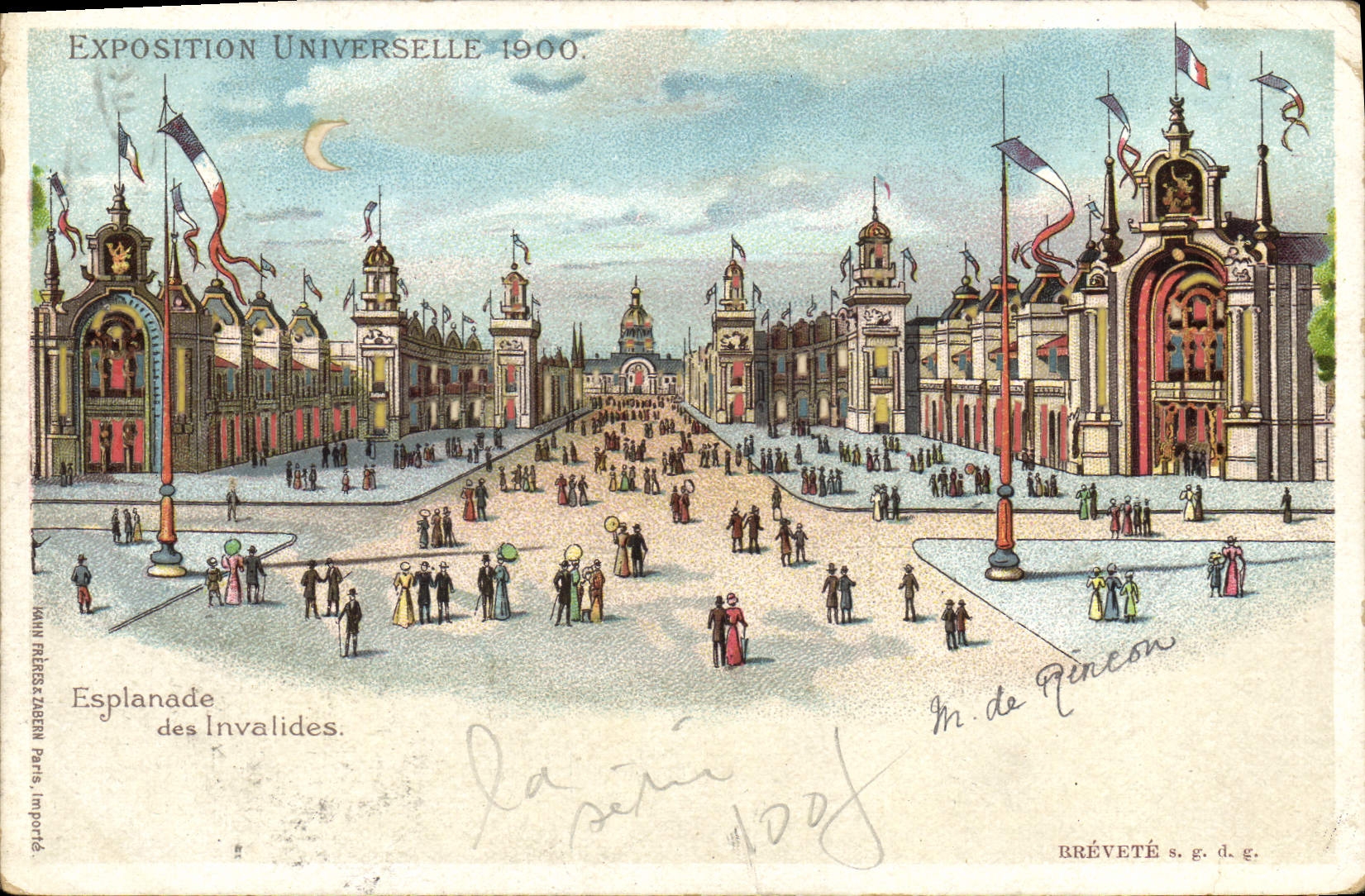 CPA Carte Transparente Paris Exposition Universelle 1900 Esplanade des Invalides