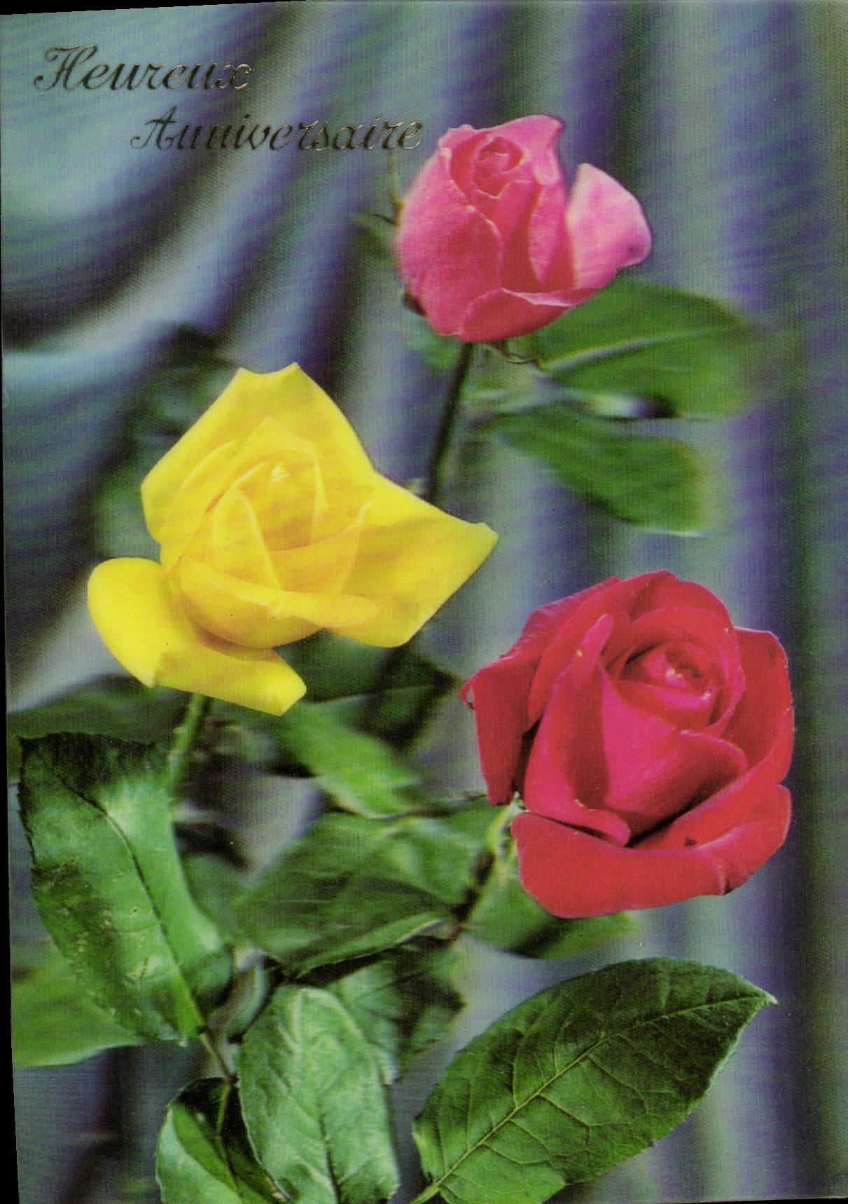 CPM Fantaisie Fleurs (décor en relief)