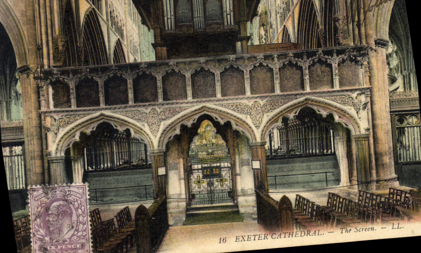 Postal Órgano Exeter Granitado The screen