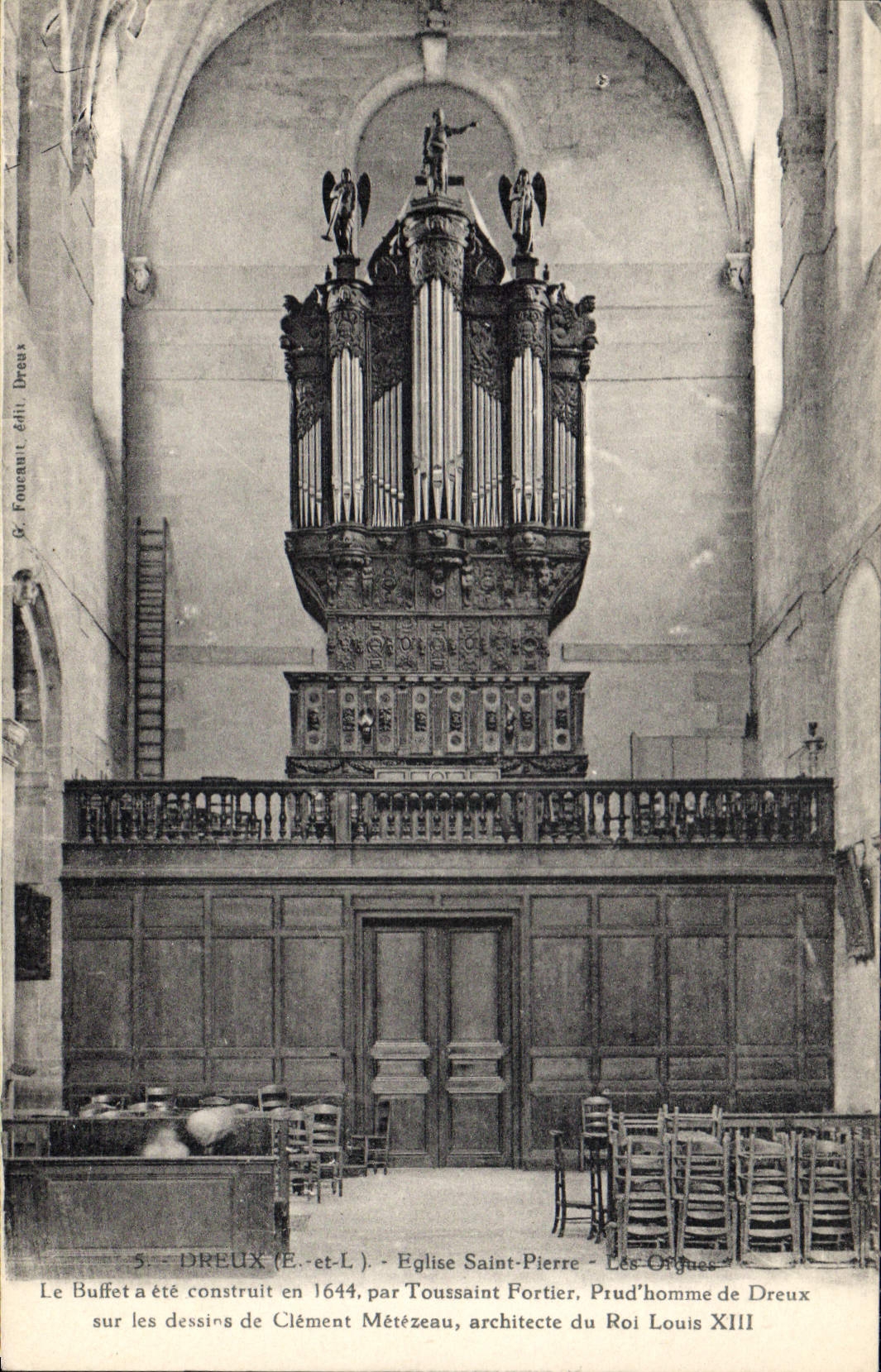 CPA Orgue Dreux Eglise Saint Pierre Les orgues Le buffet Toussaint Fortier
