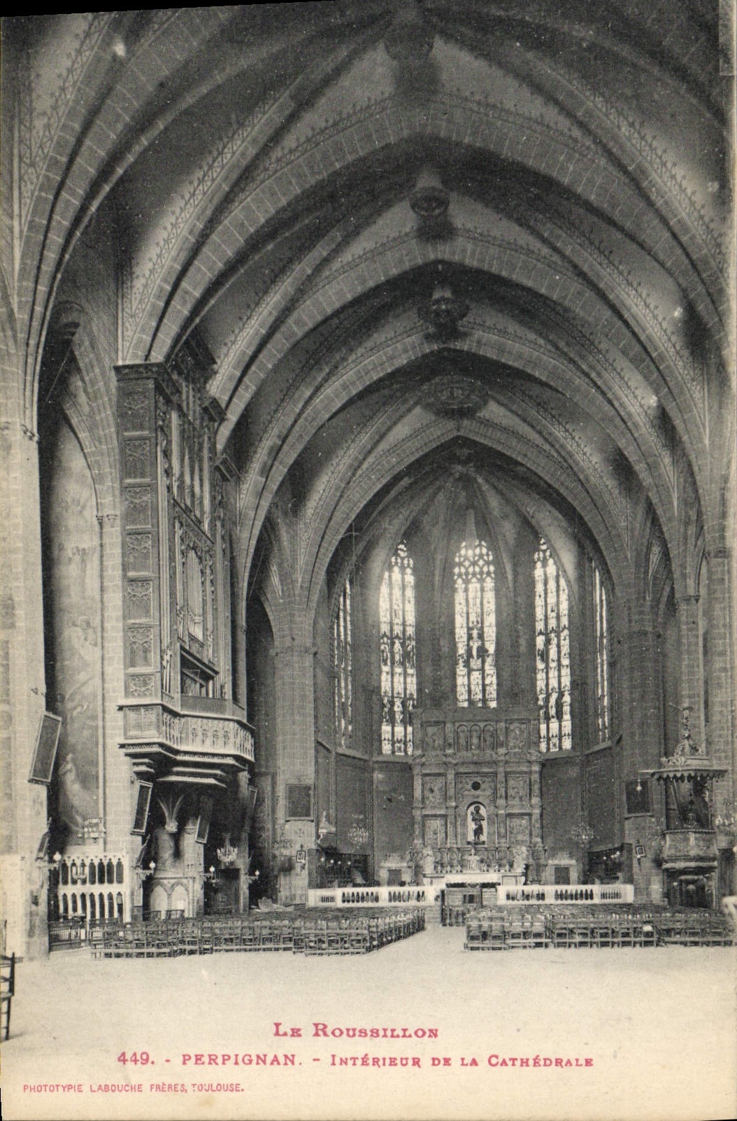 CPA Orgue Perpignan Interieur de la cathedrale