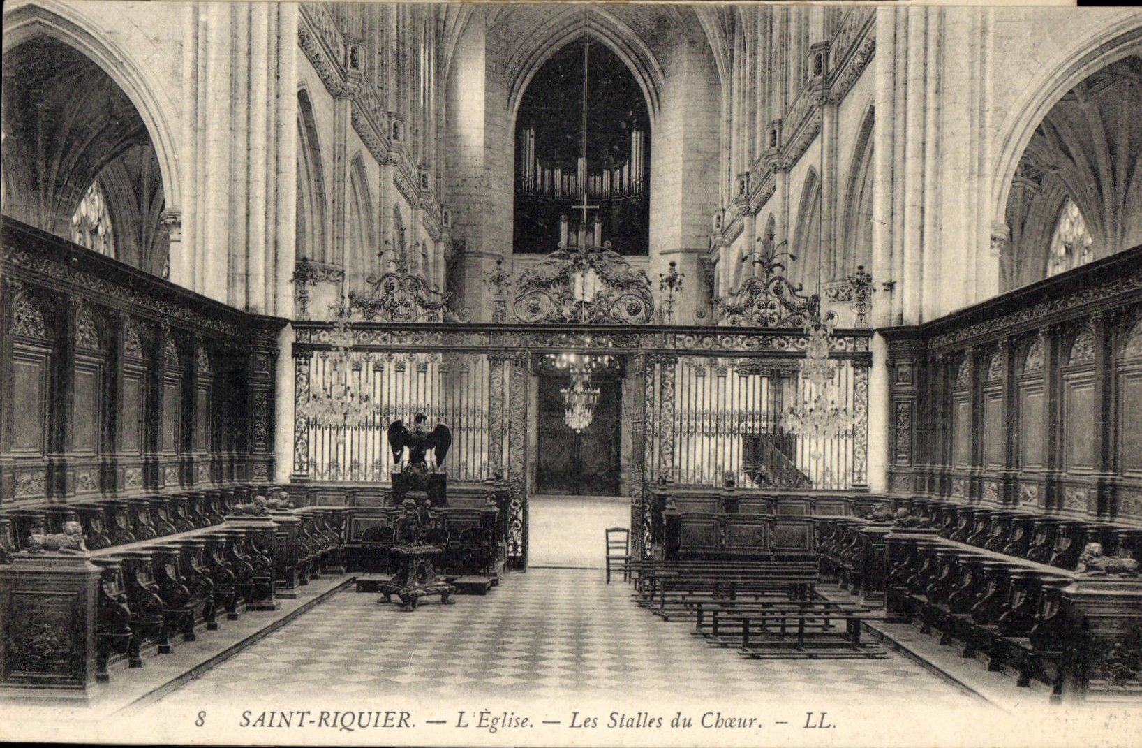 CPA Orgue Saint Ricquier L'eglise Les stalles du choeur