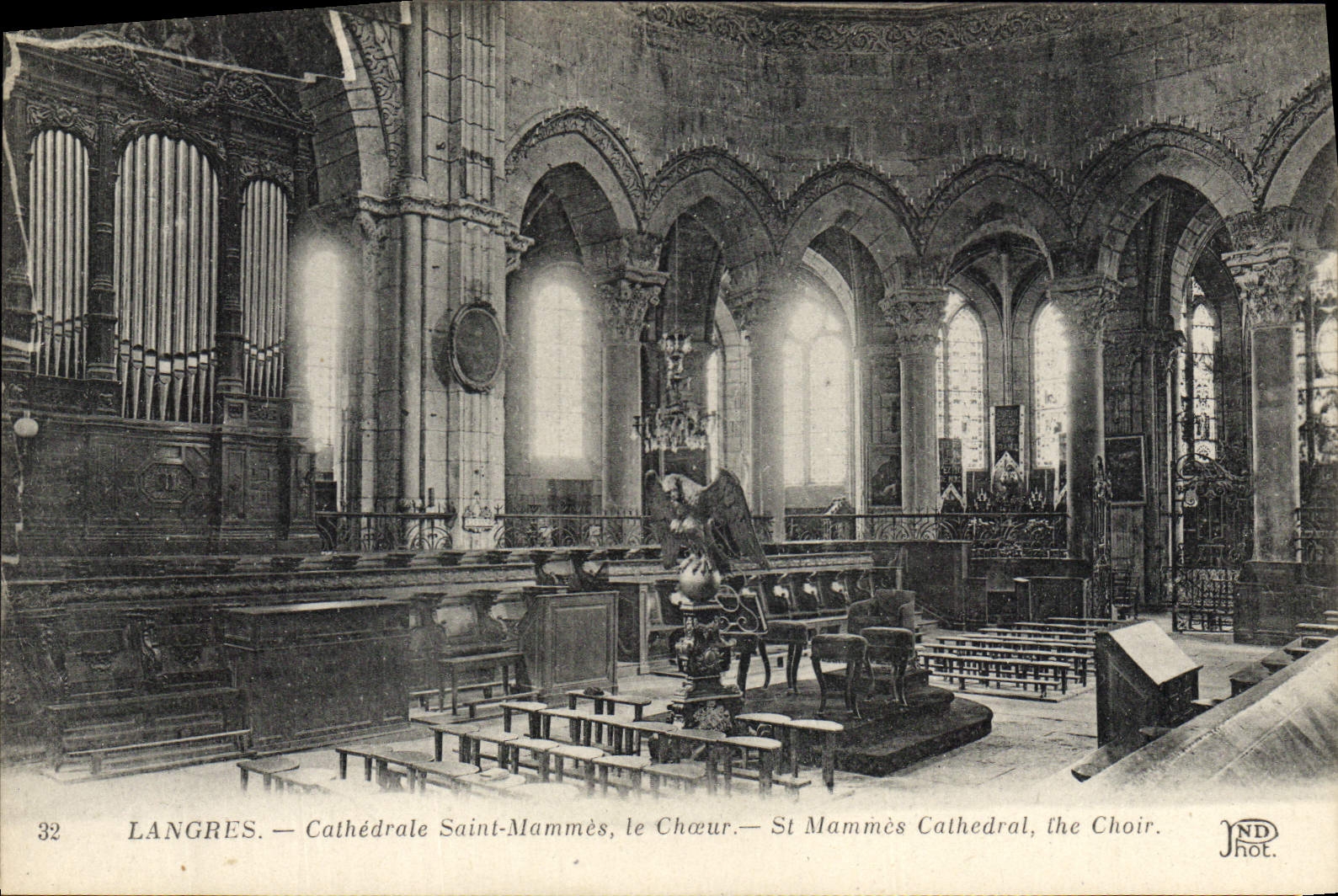 CPA Orgue Langres Cathedrale Saint Mammes le choeur 