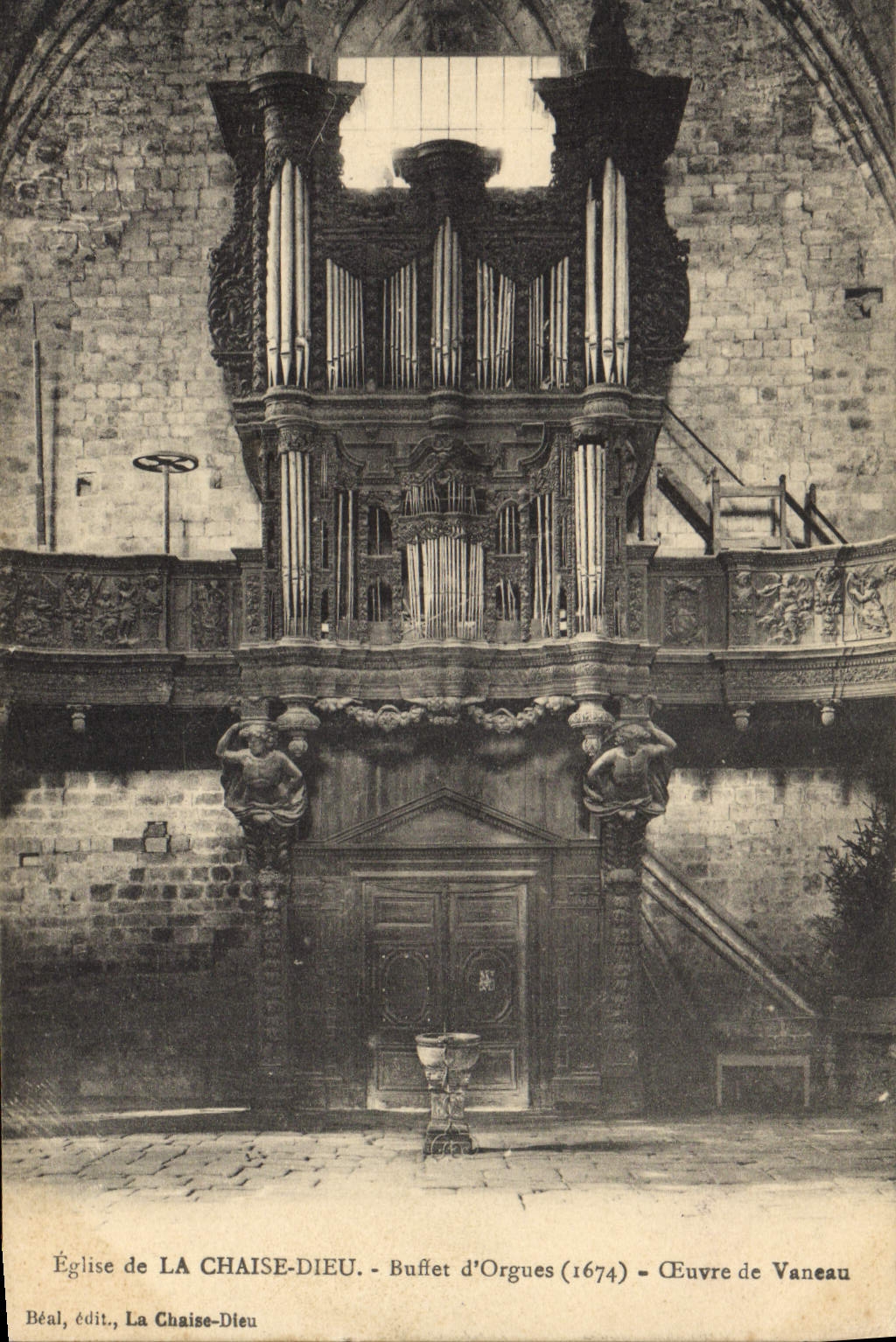 CPA Orgue Eglise de la Chaise Dieu Buffet d'orgues Oeuvre de Vanneau