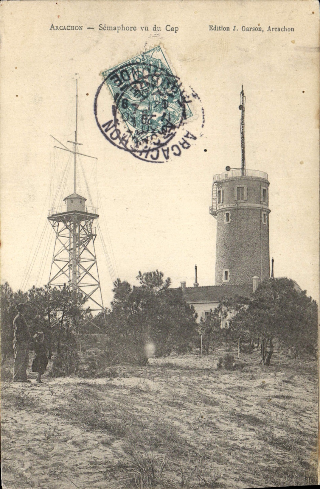 CPA Arcachon Semaphore vu du Cap 