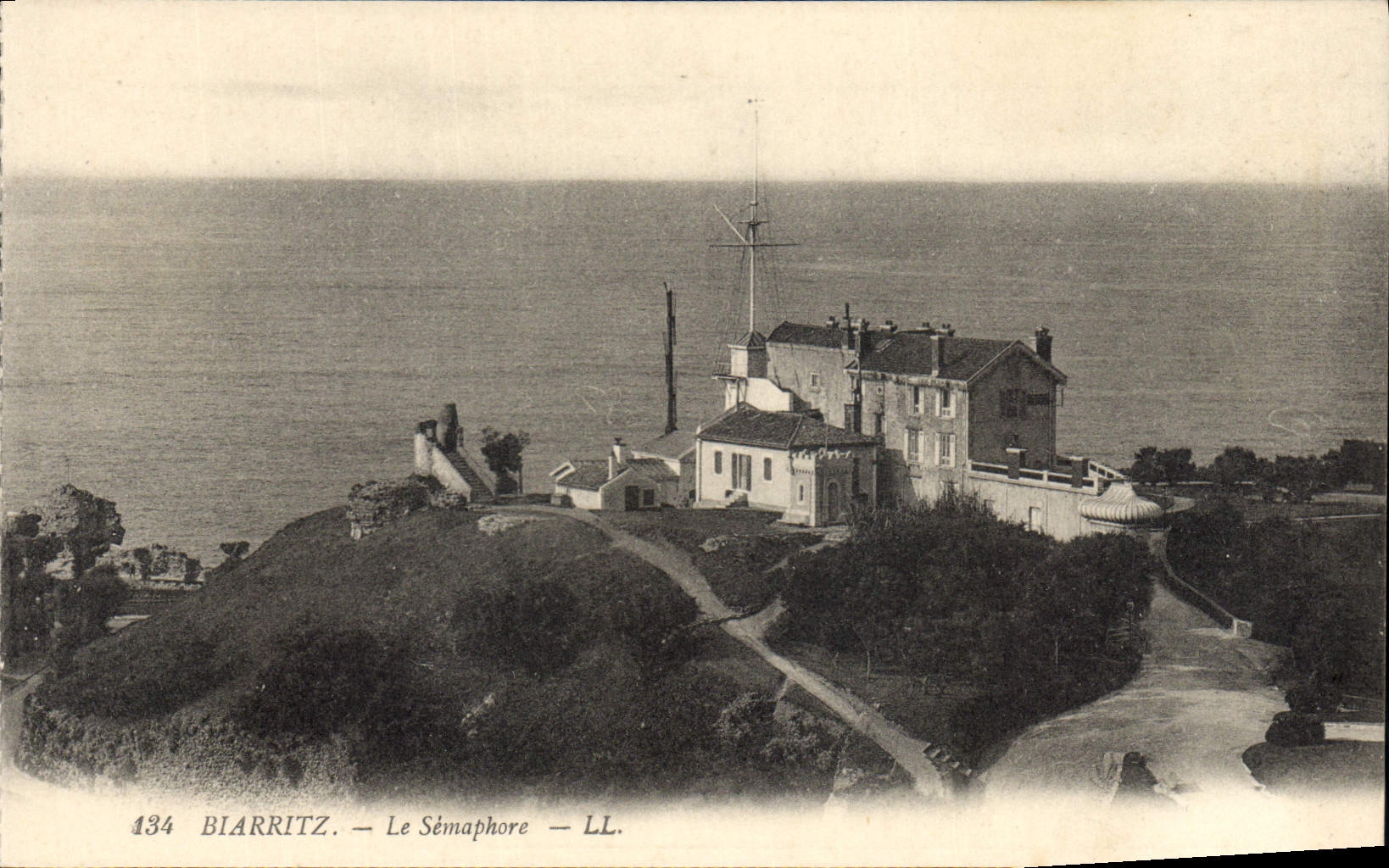 Vintage Postcard Biarritz the Semaphore