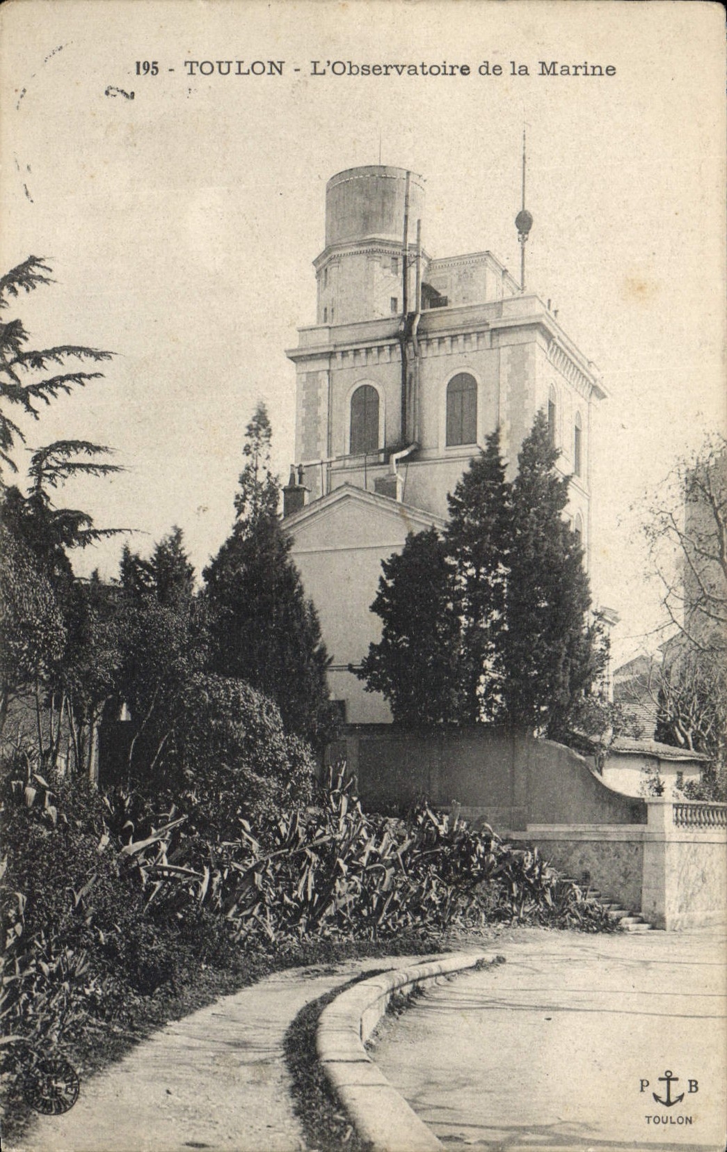 Vintage Postcard Toulon the observatory of the marine