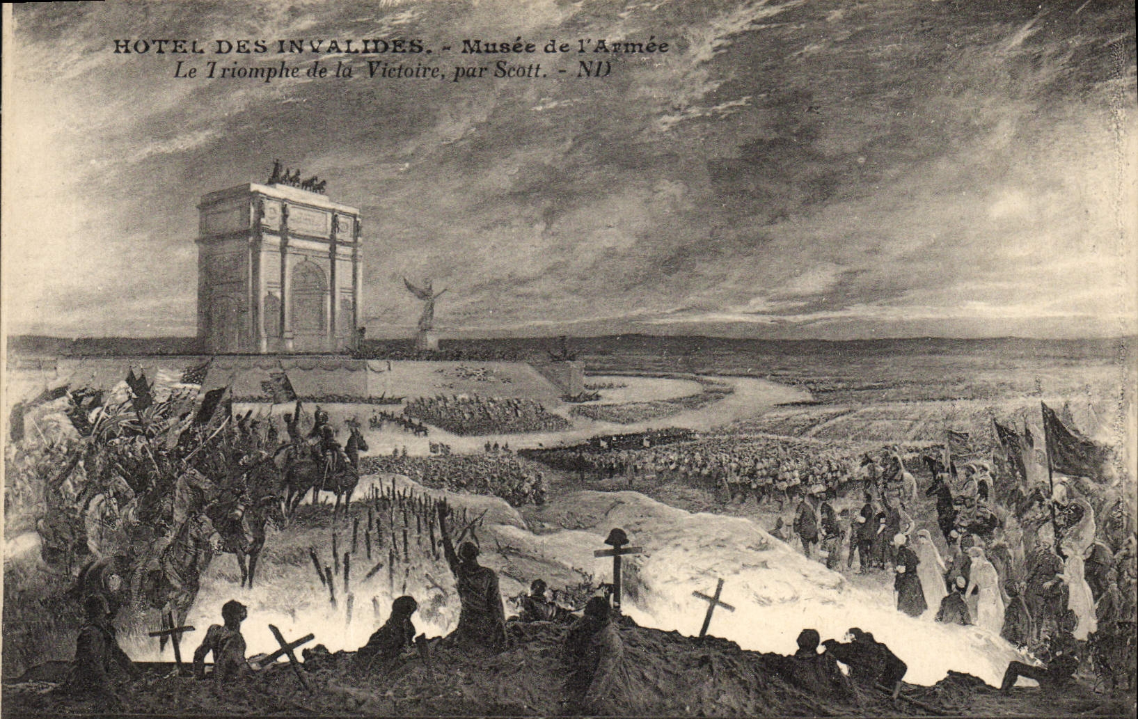 CPA Militaria Paris Hotel des Invalides Musee de l'Armee Le Triomphe de la Victoire par Scott 