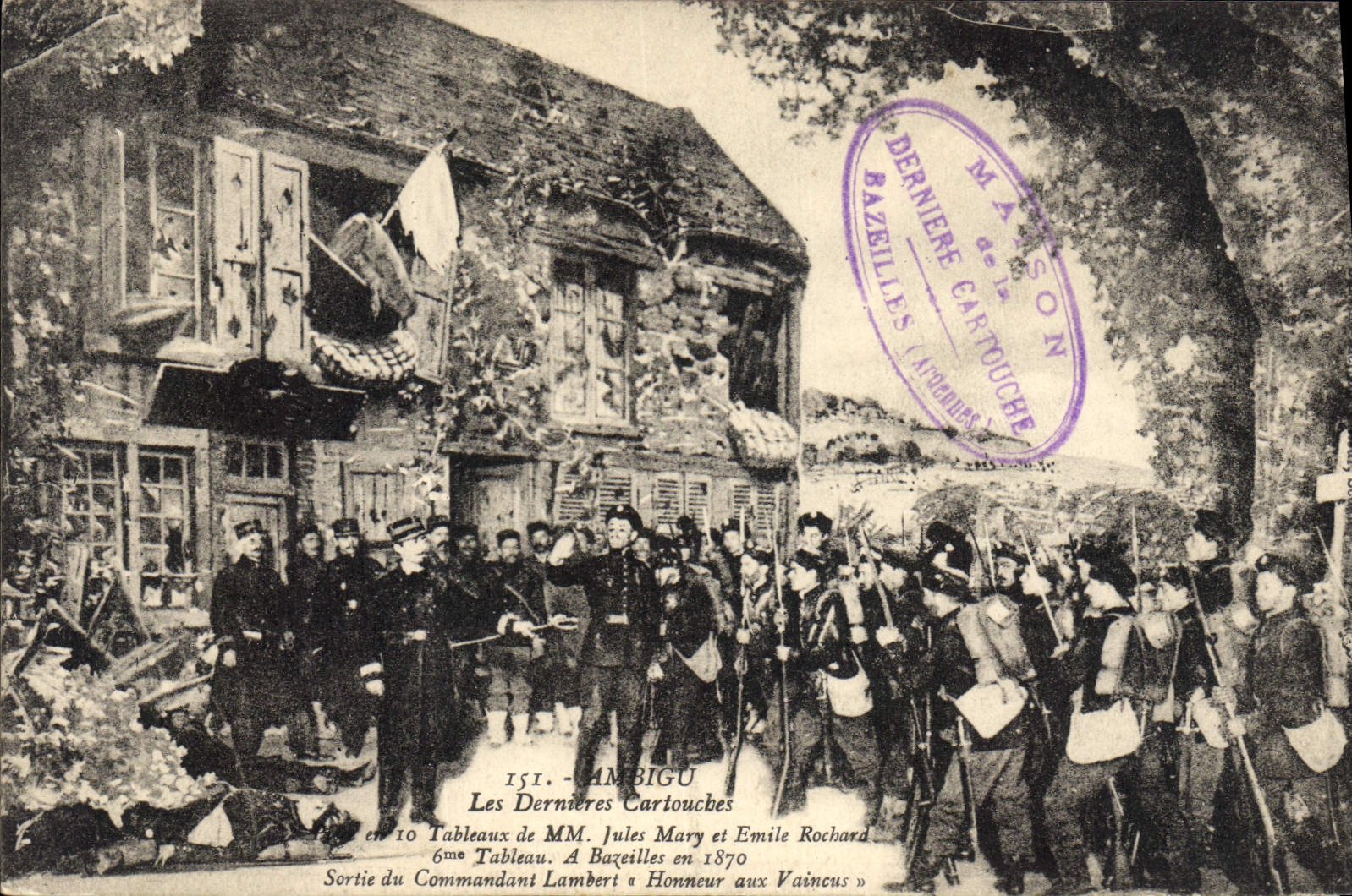 Vintage Postcard Ambiguous Militaria the last cartridges