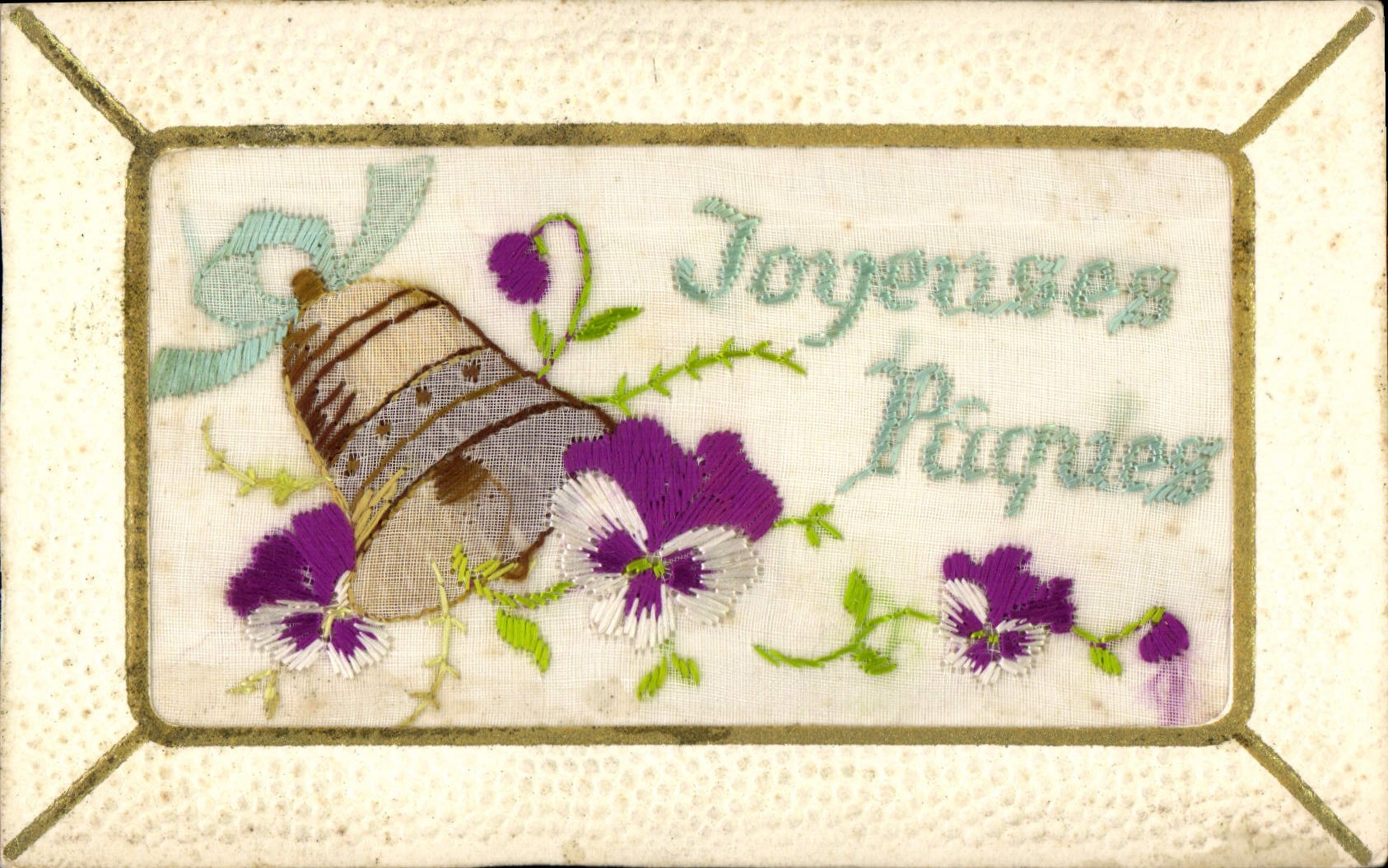 CPA Fantaisie Toilee Fleurs 