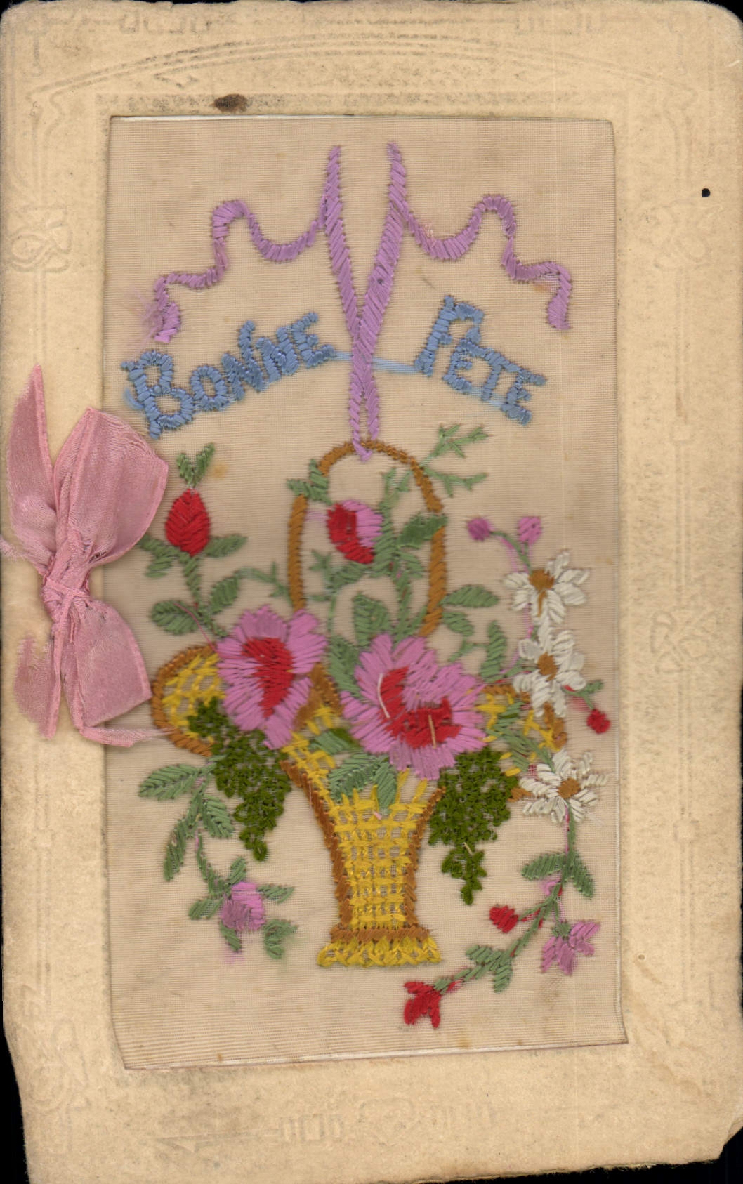 CPA Fantaisie Toilee Fleurs 