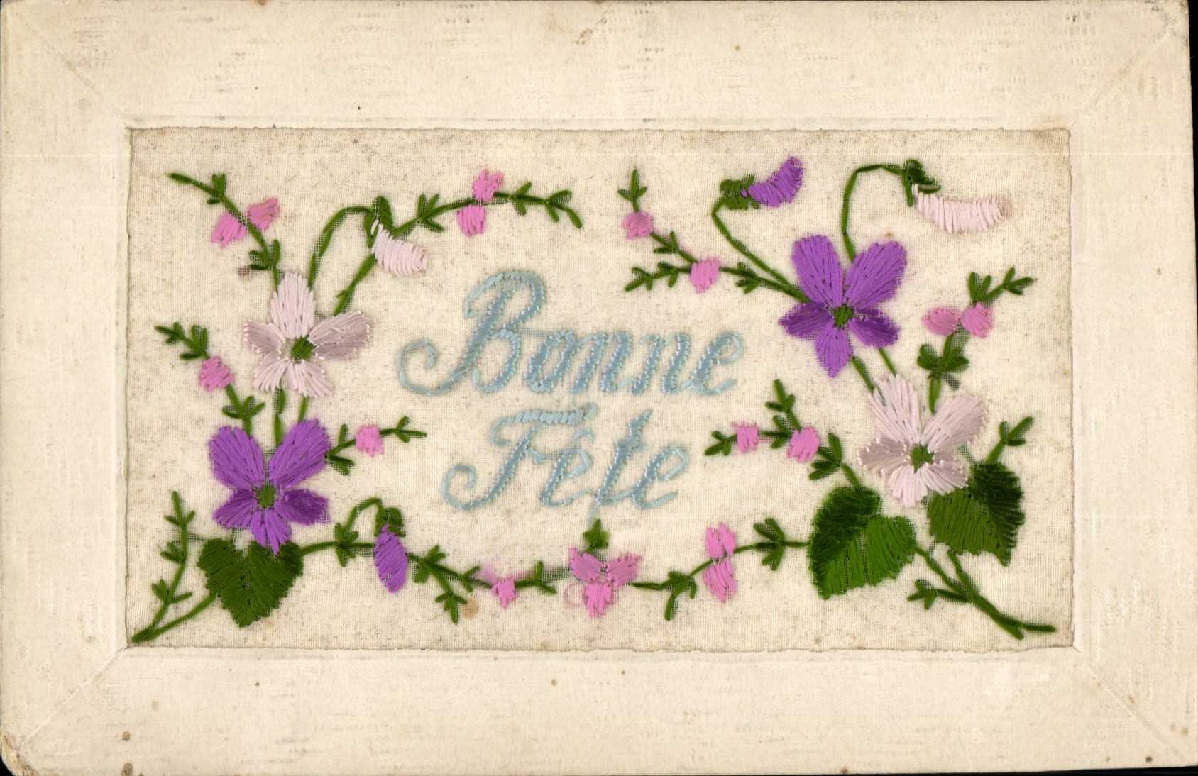 CPA Fantaisie Toilee Fleurs 