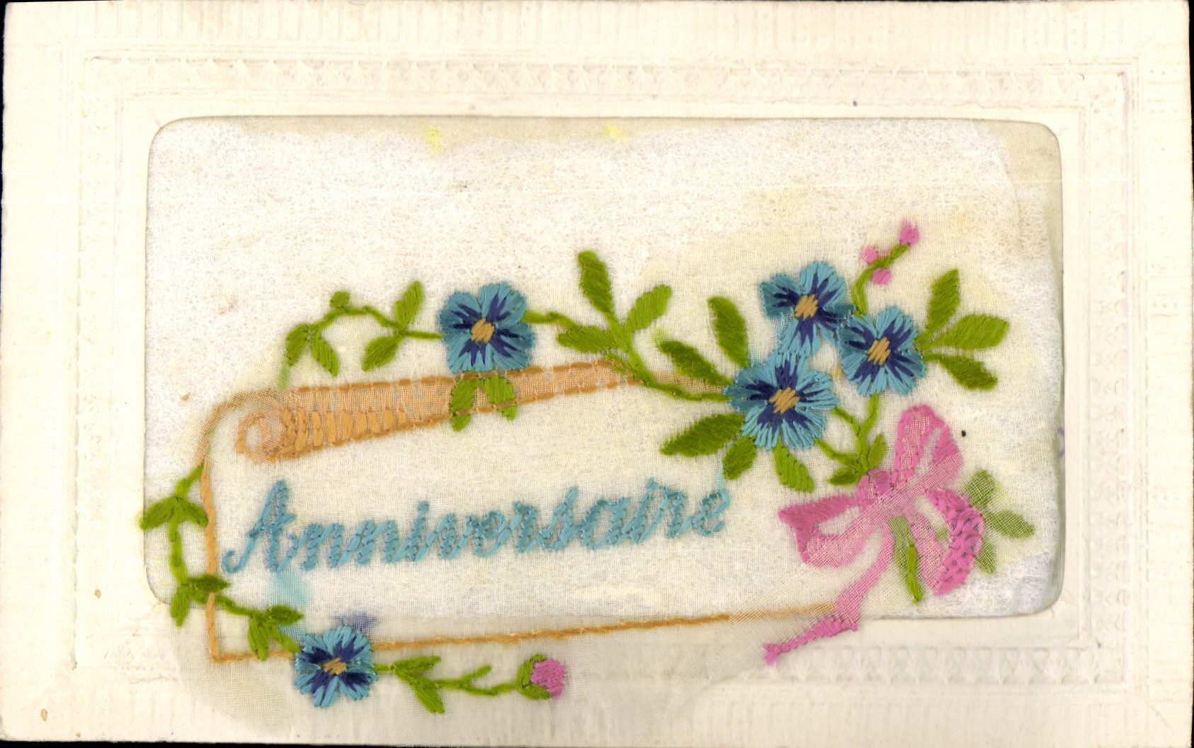 CPA Fantaisie Toilee Fleurs 