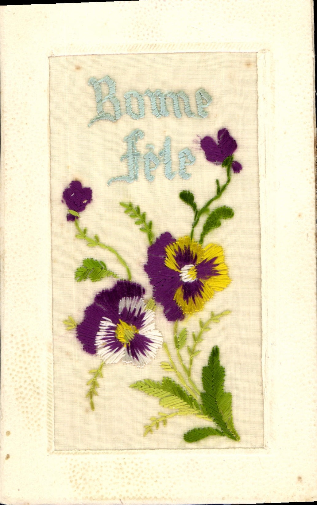 CPA Fantaisie Toilee Fleurs 