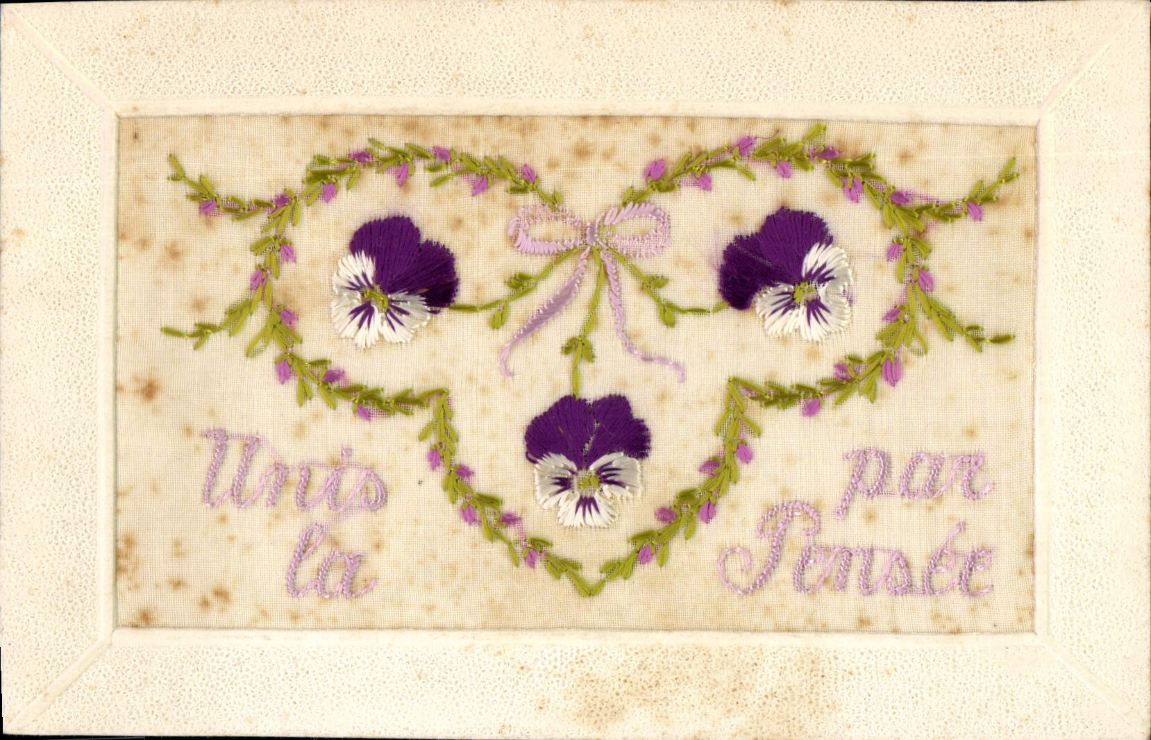 CPA Fantaisie Toilee Fleurs 