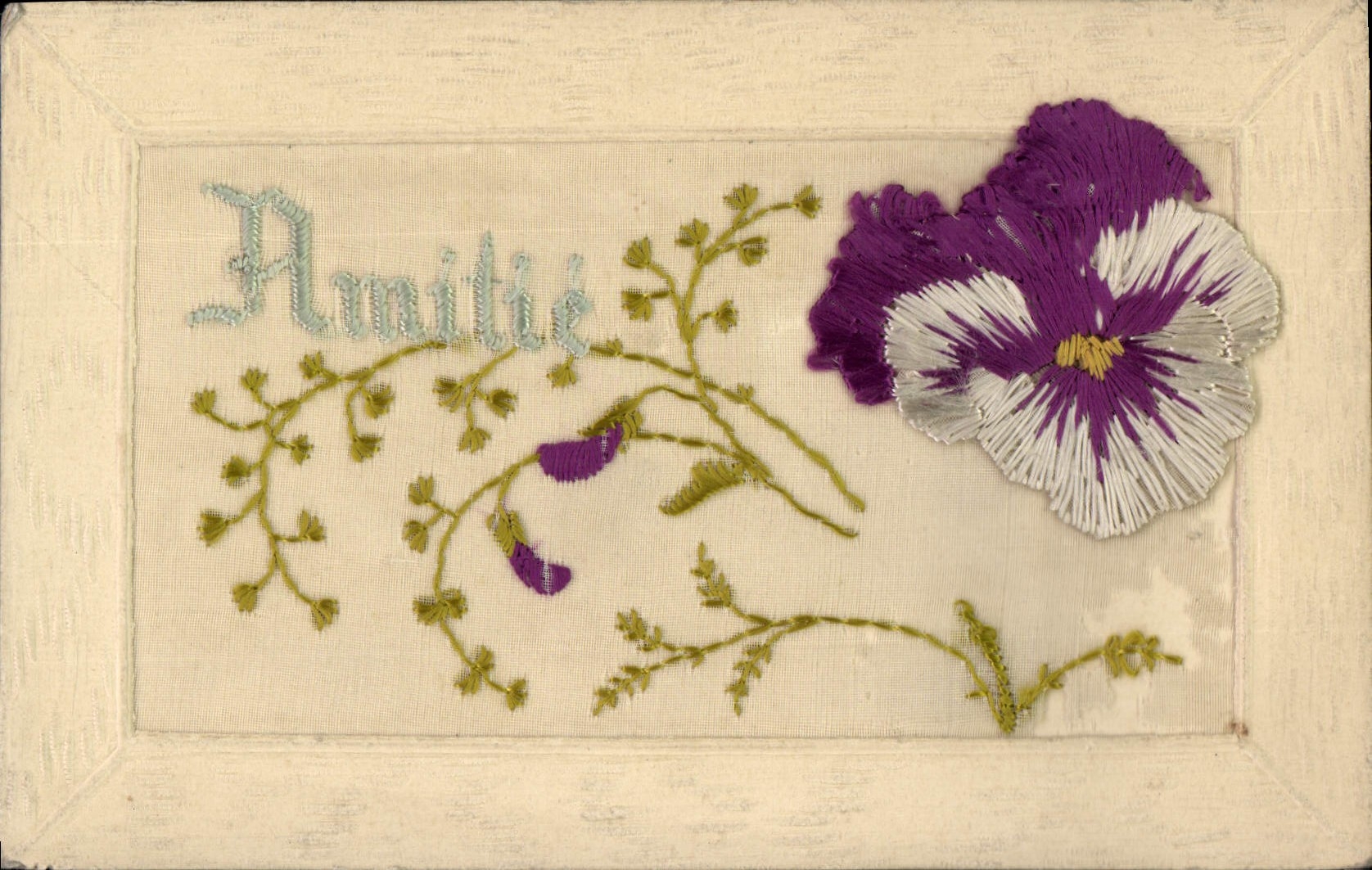 CPA Fantaisie Toilee Fleurs 