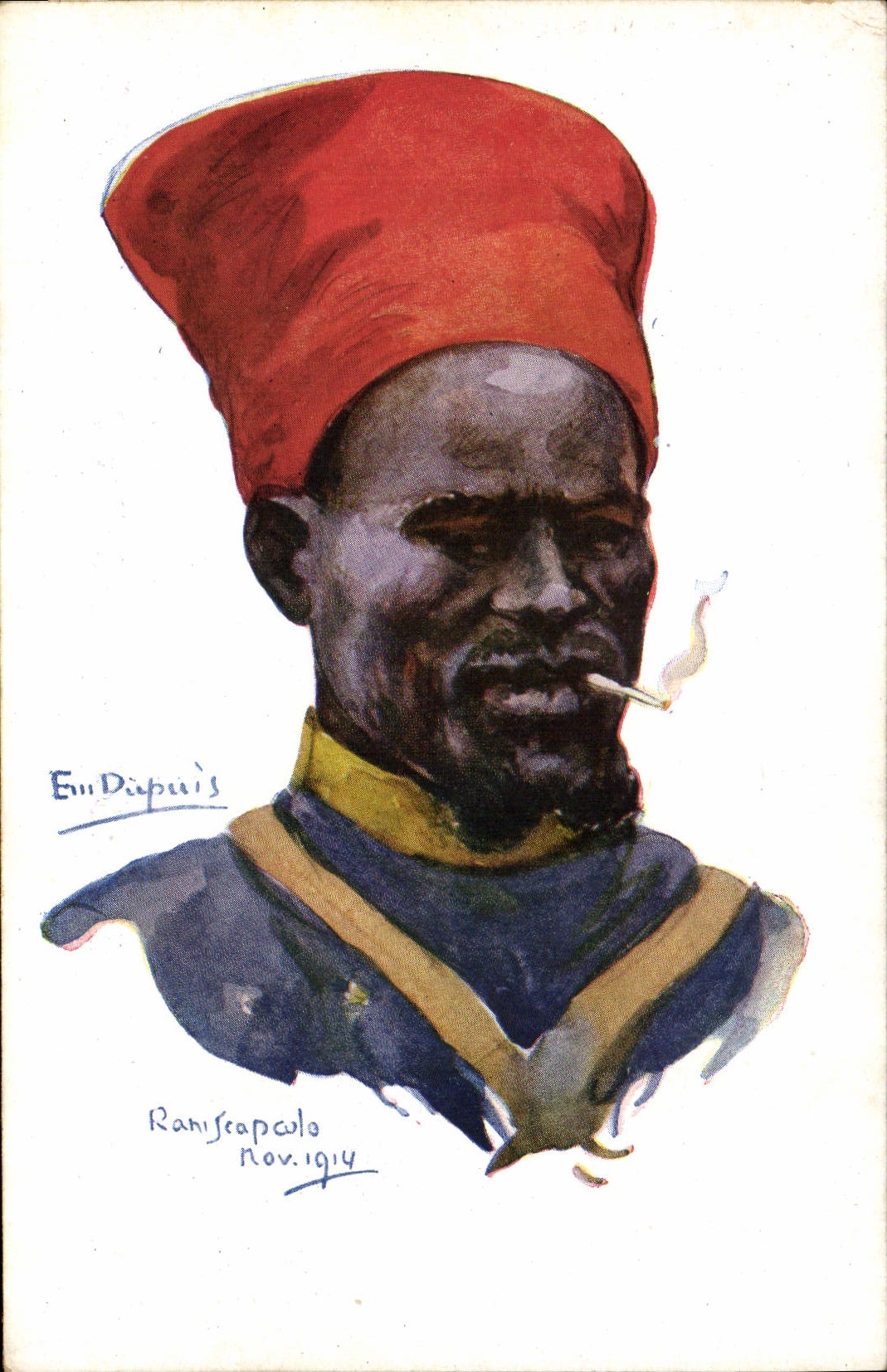 CPA Fantaisie Illustrateur Dupuis Militaria Tirailleur Senegalais Senegal