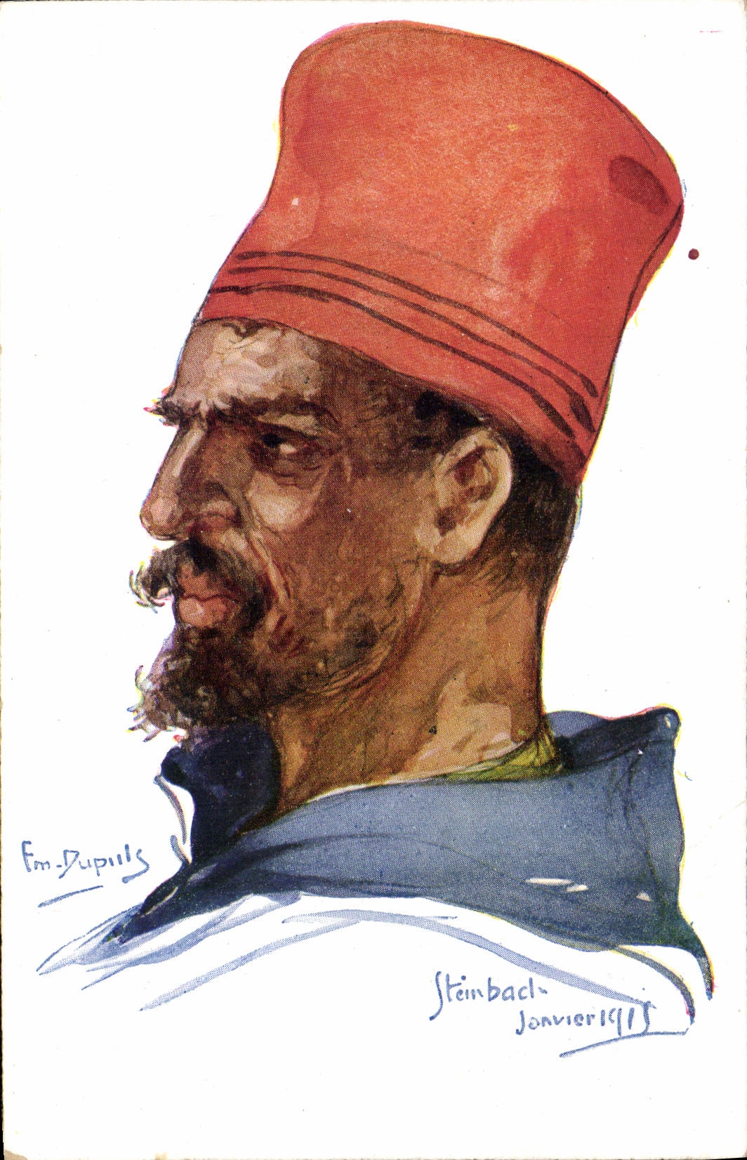 CPA Fantaisie Illustrateur Dupuis Militaria Tirailleur Senegalais Senegal