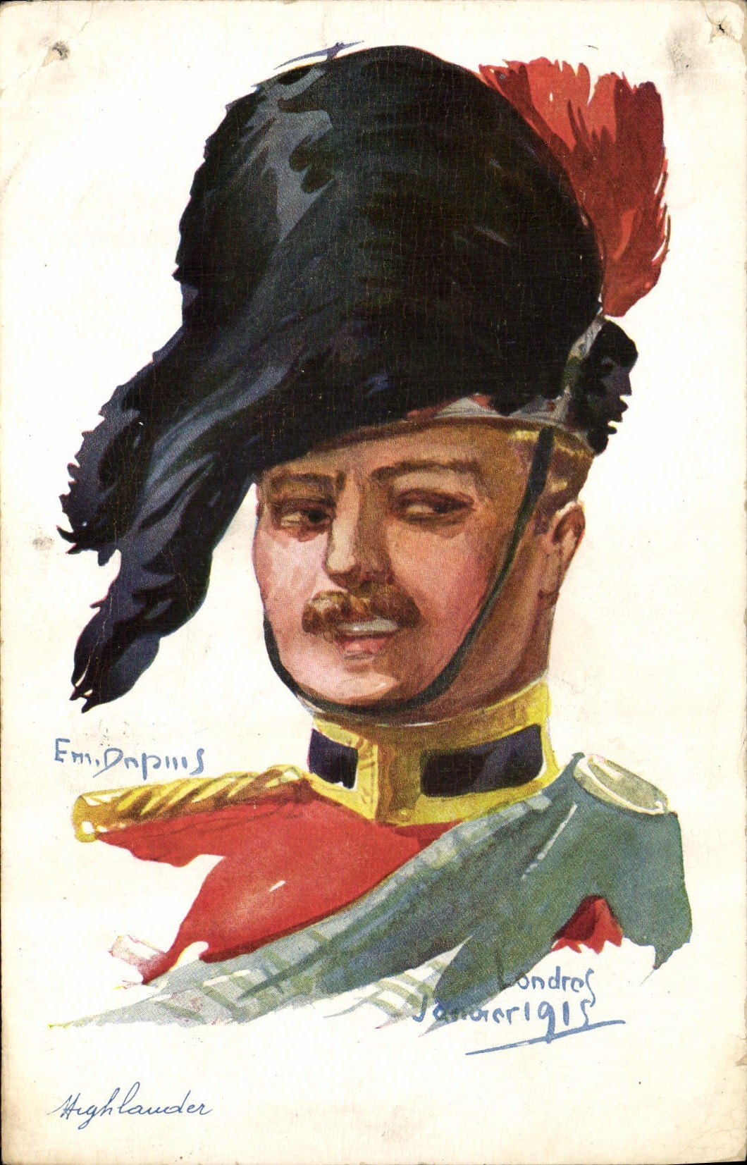 CPA Fantaisie Illustrateur Dupuis Militaria Highlander