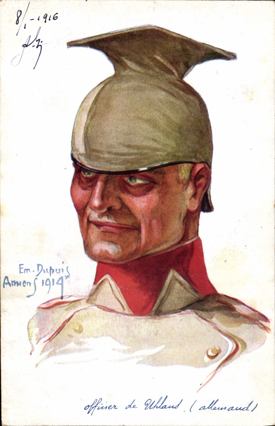 CPA Fantaisie Illustrateur Dupuis Militaria Officier de Uhland